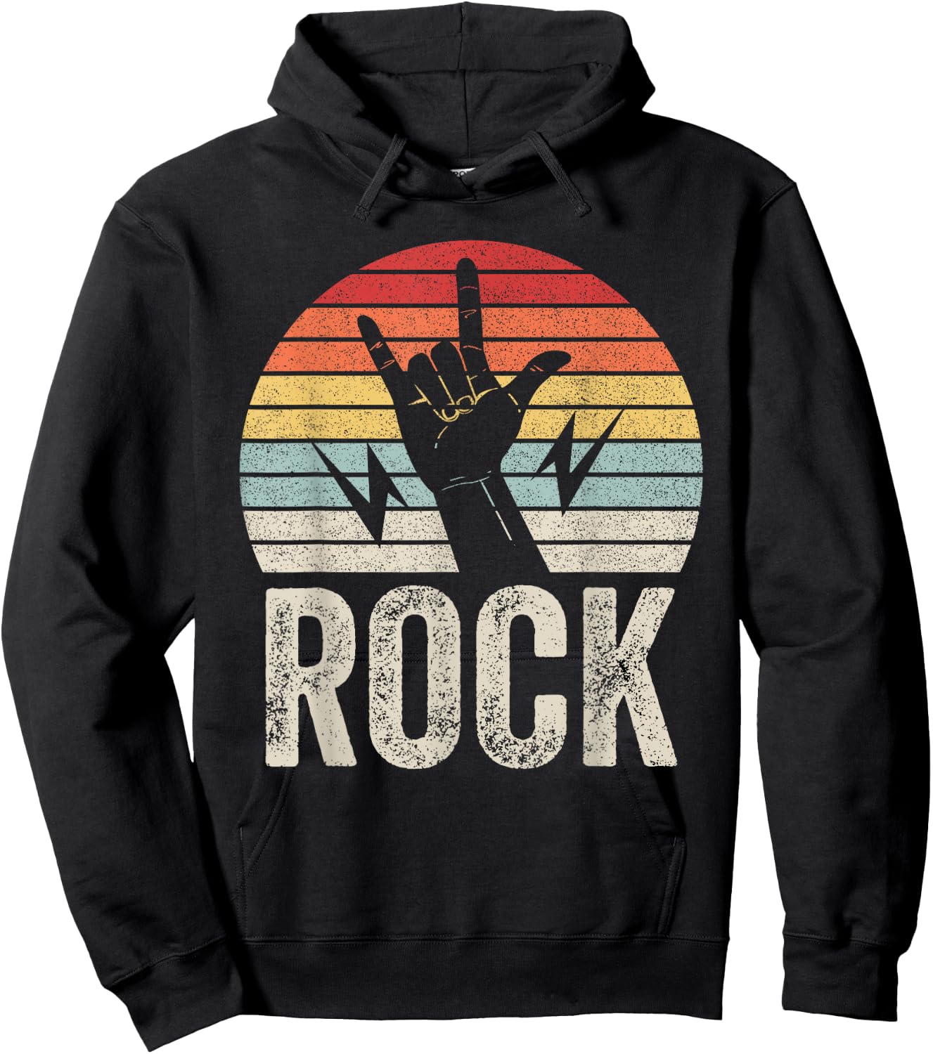 Vintage Retro Vintage Rock And Roll Rock Concert Band Hoodie - Hoodie | Black