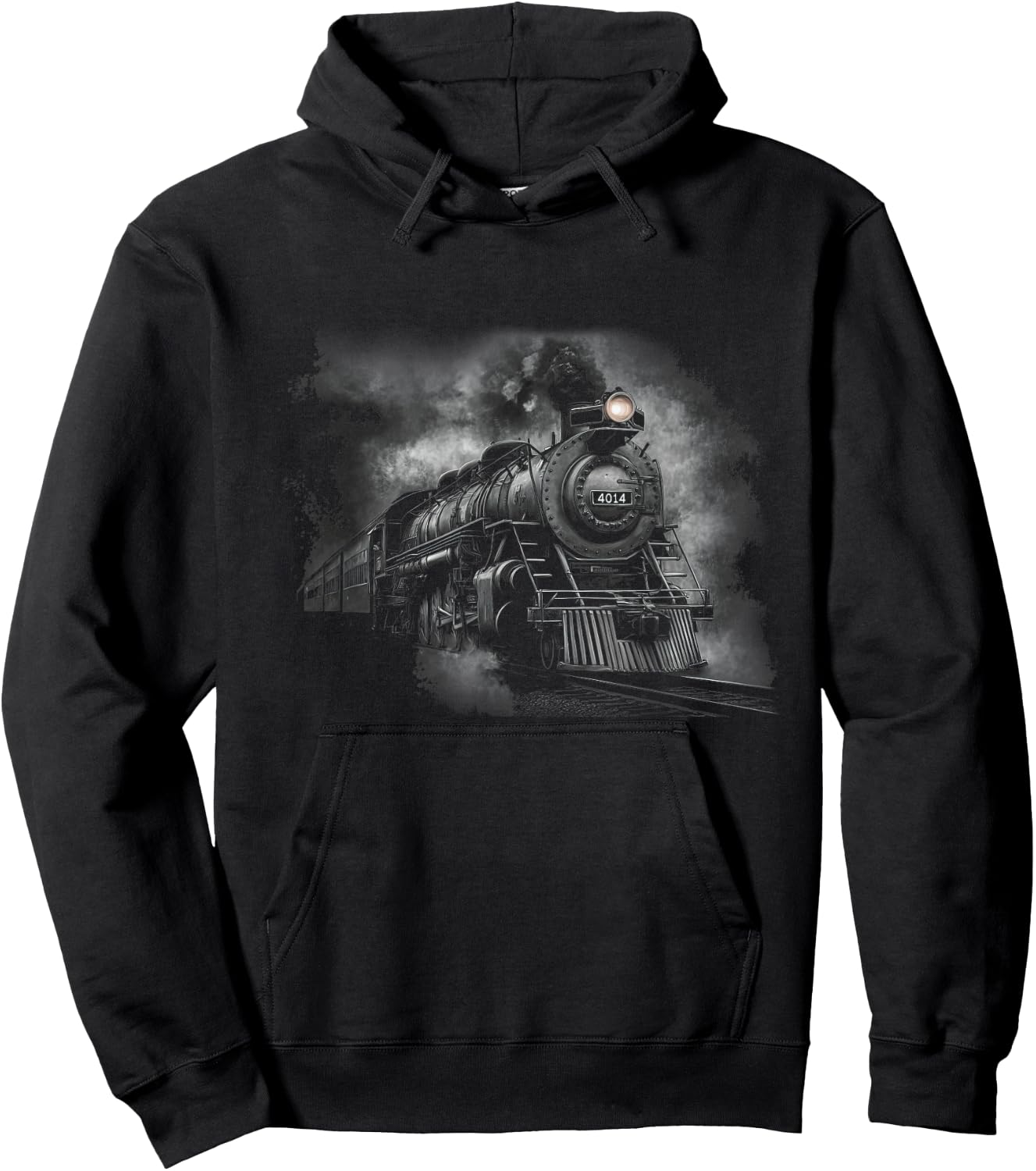 Steam Locomotive Train Engine Railroad Big-Boy Train 4014 Hoodie - Hoodie | Black