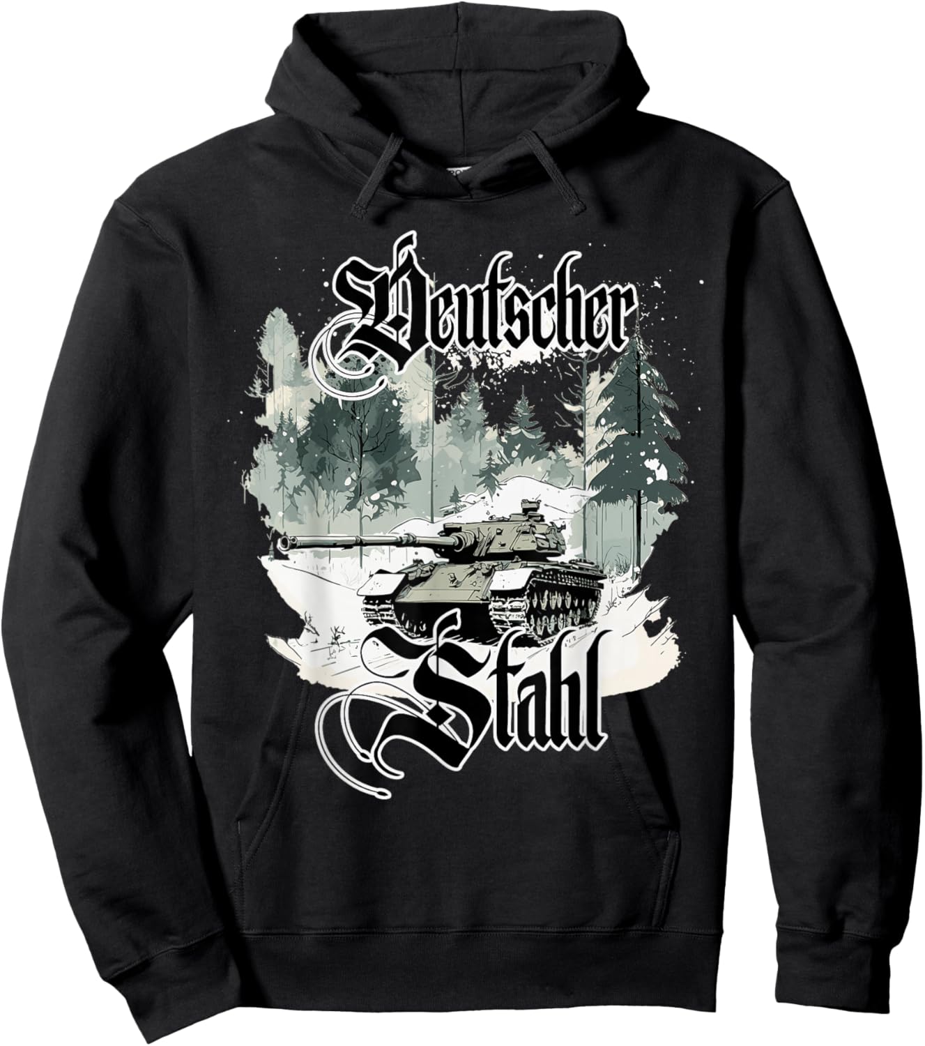 German steel Tiger tank Legendary tanks WWII soldiers Hoodie - Hoodie | Black
