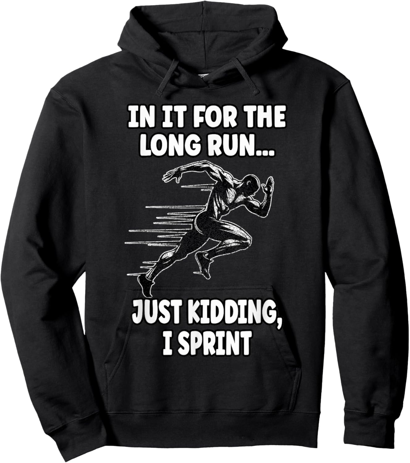 Funny Sprinter Sprinting 100m sprinter Hoodie - Hoodie | Black
