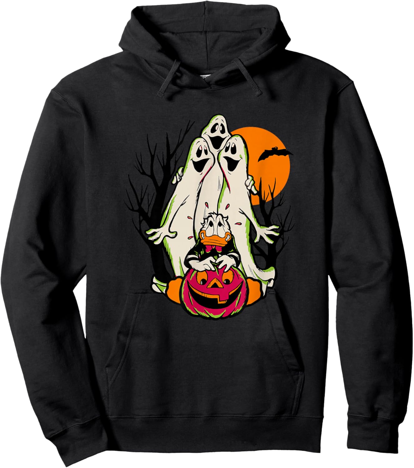 Disney Mickey and Friends Halloween Donald Duck & Ghosts Hoodie - Hoodie | Black