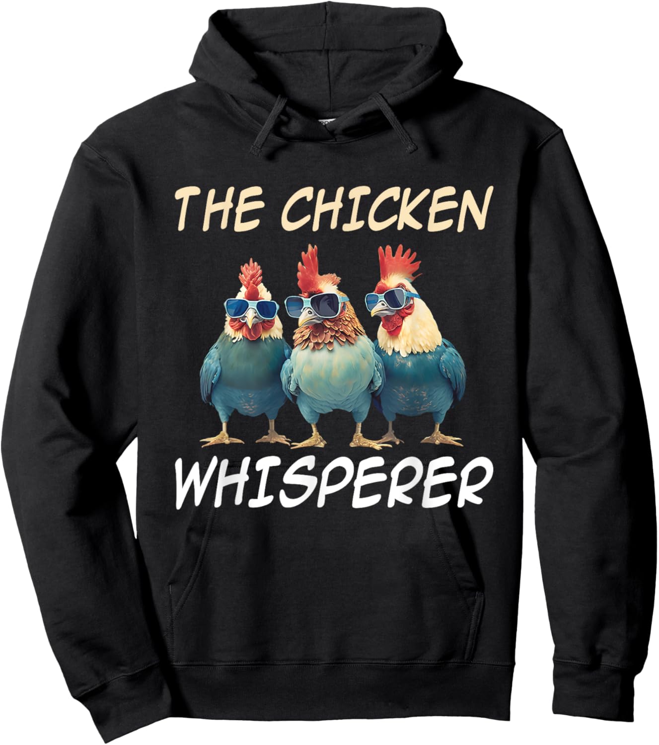 The Chicken Whisperer Retro Vintage Funny Chicken Farmer Hoodie - Hoodie | Black