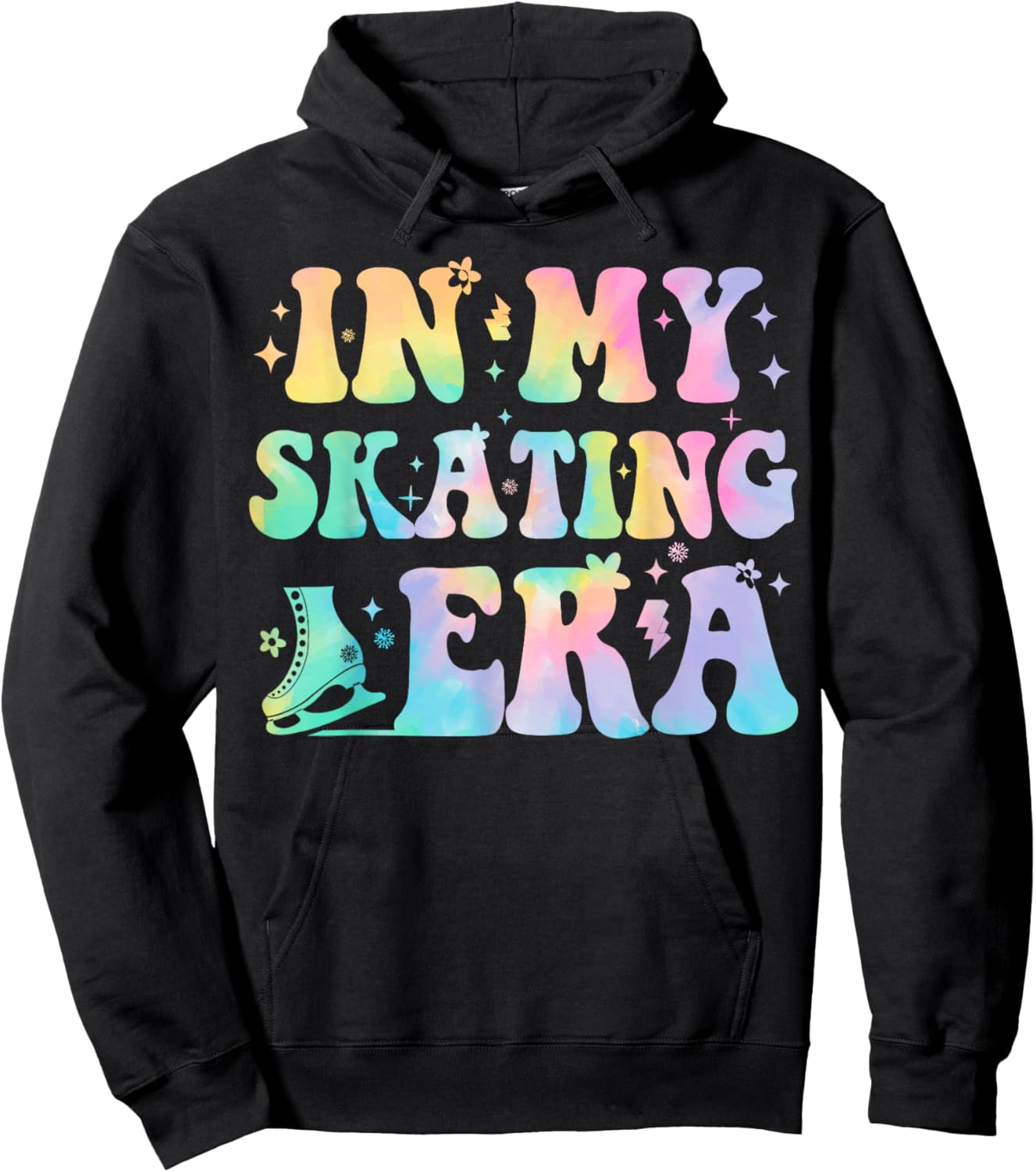 In My Skating Era Skater Coach Figure Hockey Ice Skate Hoodie - Hoodie | Black