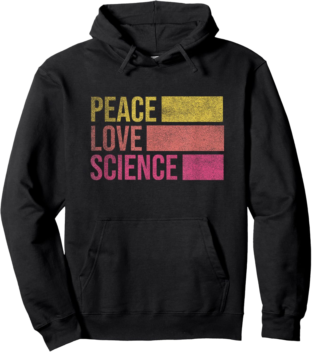 Funny Peace Love Science Lovers Math Chemistry Teacher Gift Hoodie - Hoodie | Black