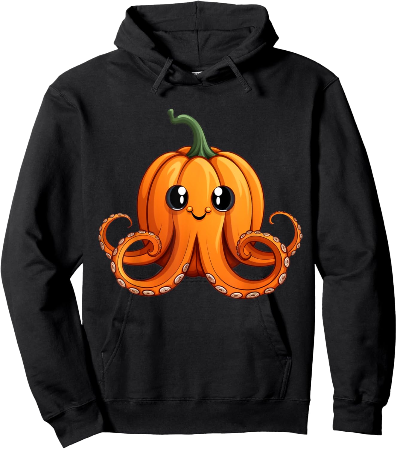 Vintage Octopus Pumpkin Lazy Halloween Party Costume Kids Hoodie - Hoodie | Black