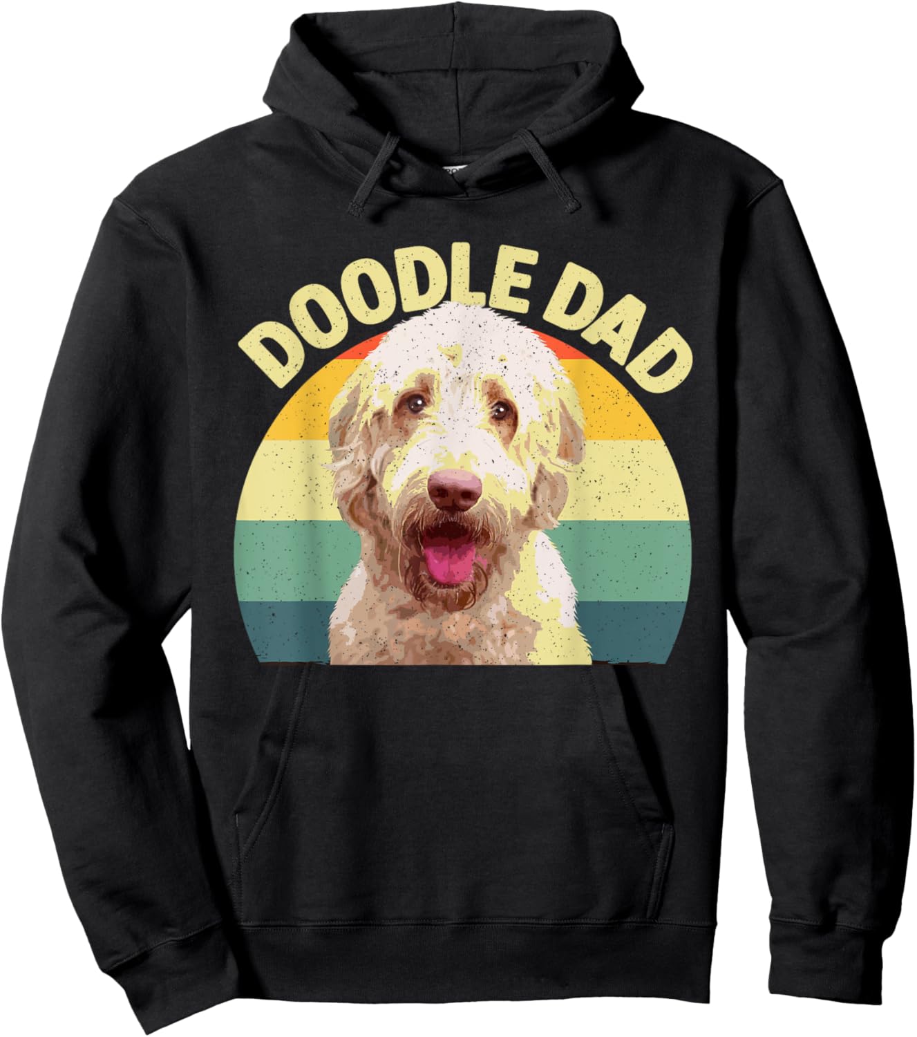 Funny Doodle Dad Art Papa Daddy Goldendoodle Lover Hoodie - Hoodie | Black