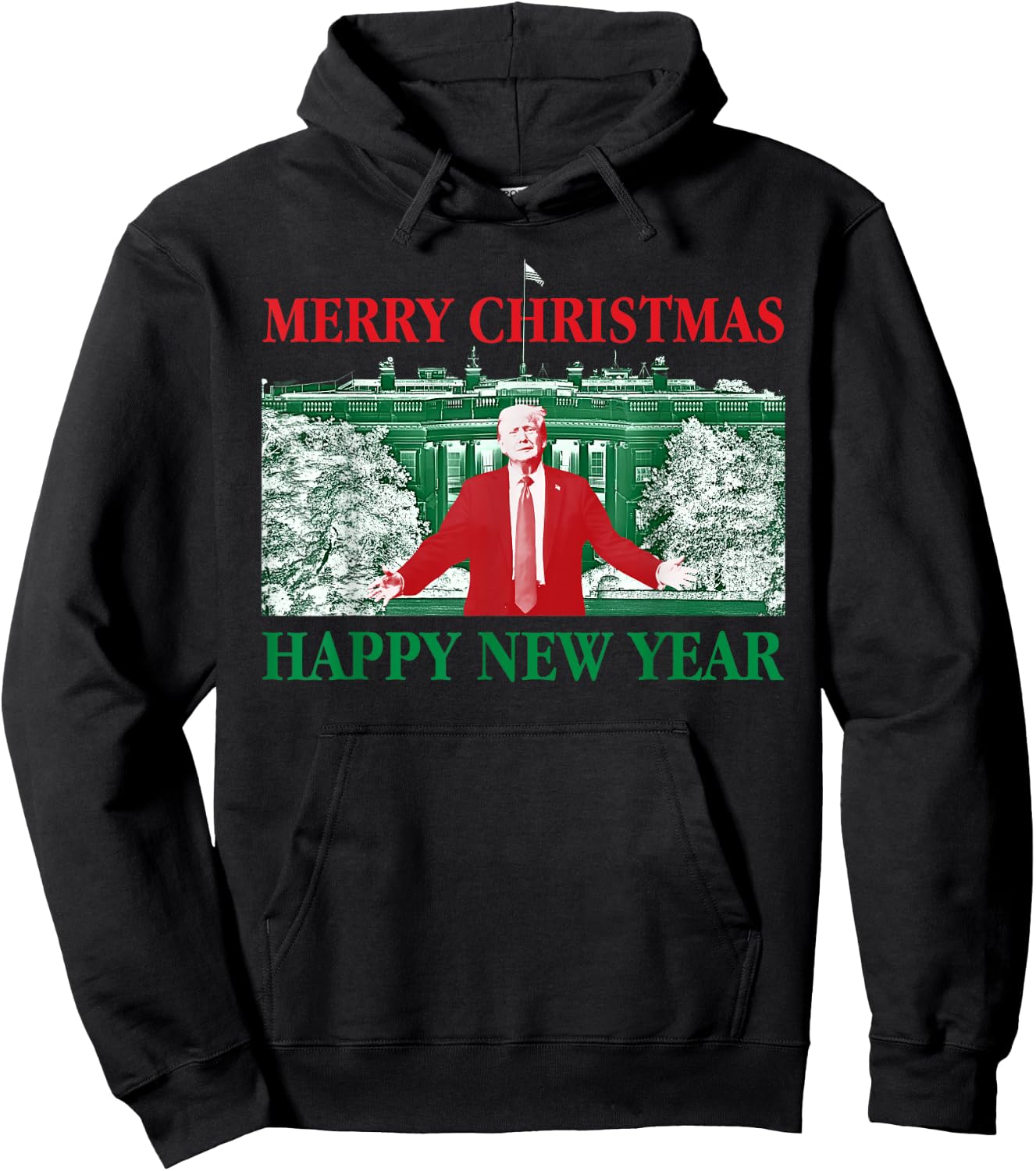 47th President Merry Christmas Xmas Happy New Year 2025 2026 Hoodie - Hoodie | Black