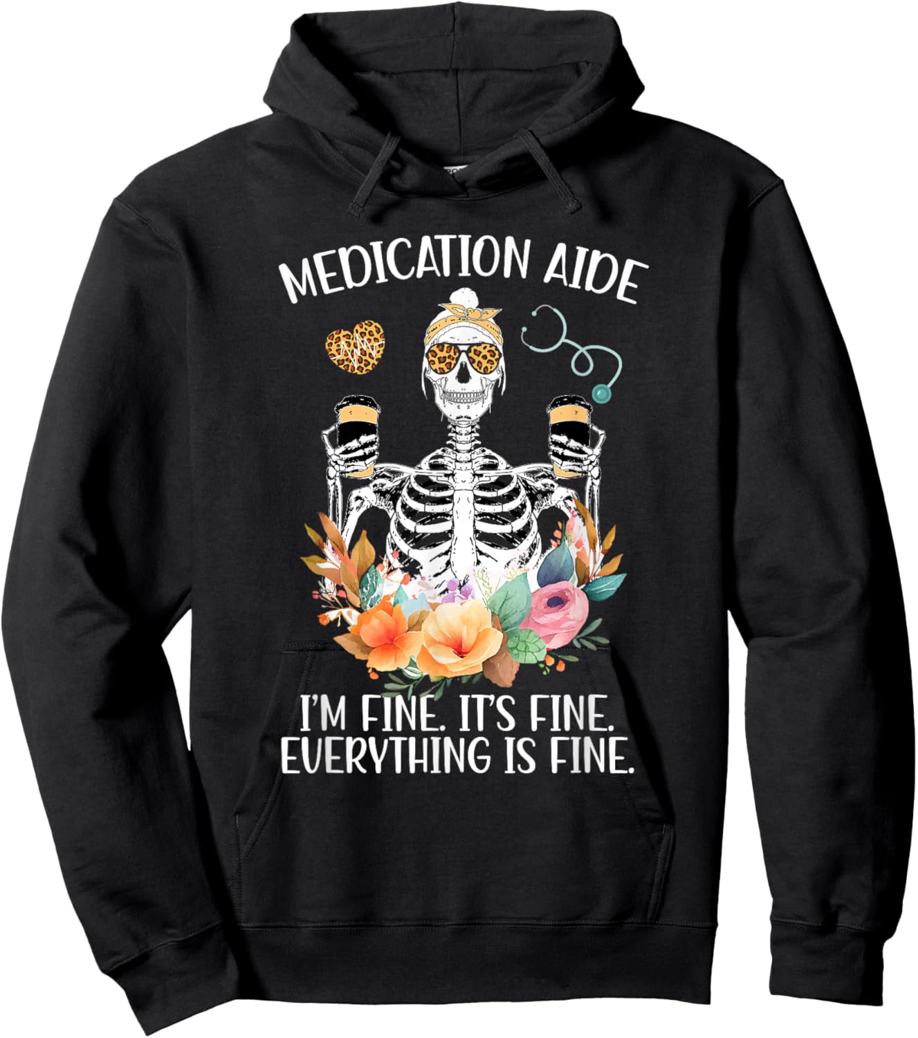Medication Aide Funny Med Aide Medication Aides Hoodie - Hoodie | Black