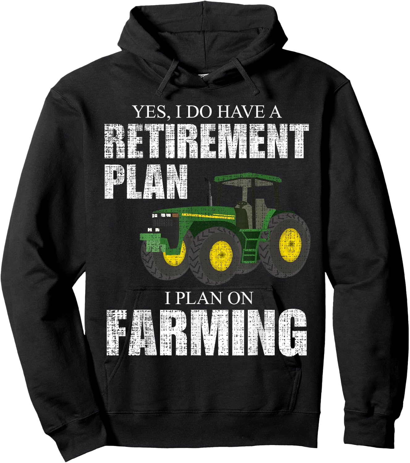Farm Love Men's Retirement Plan Farming Funny Farmer Tractor Farm Humor Hoodie - Hoodie | Black