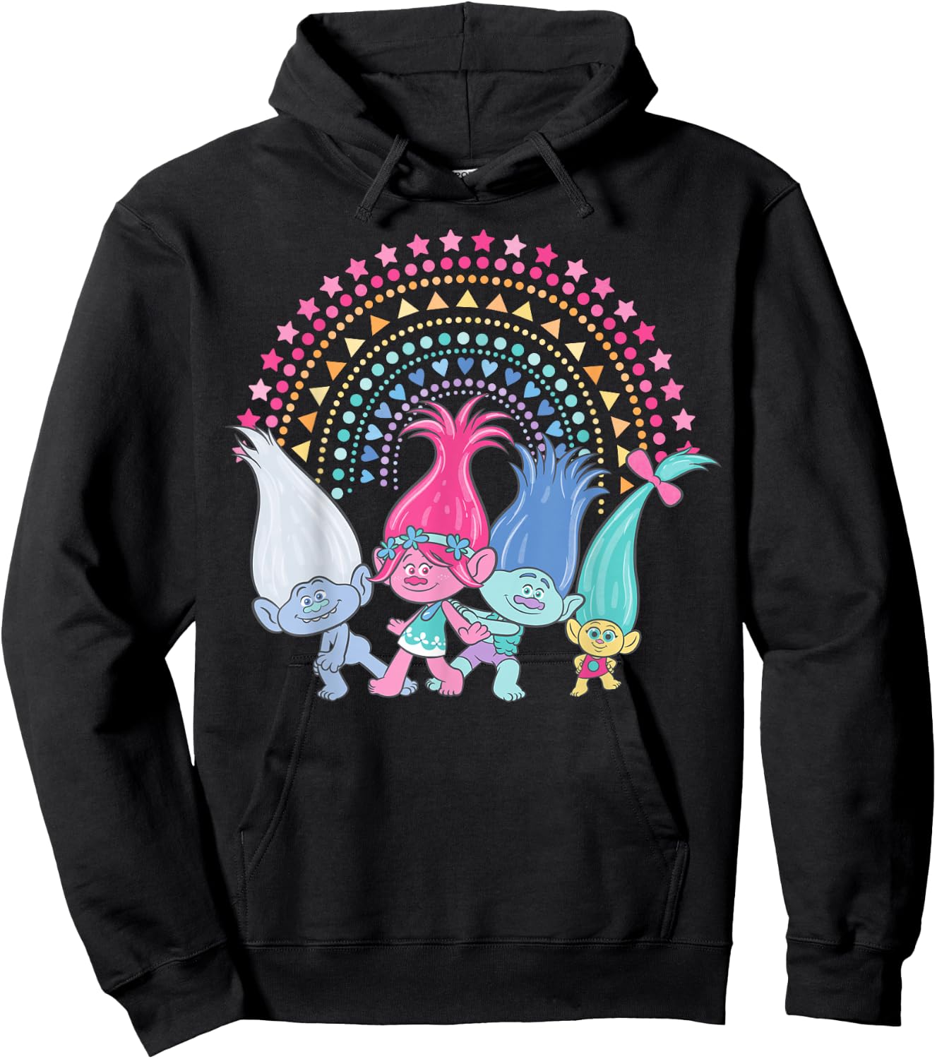 DreamWorks Trolls Rainbow Trolls Hoodie - Hoodie | Black