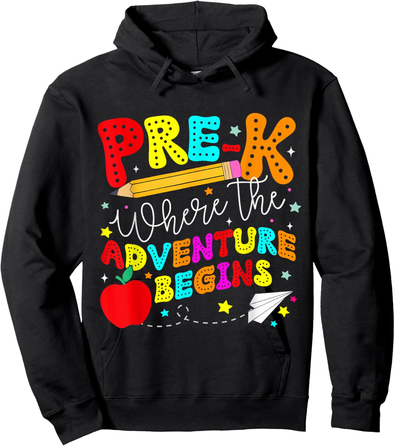 Pre-k Where The Adventure Begins First Day of Prek Teacher Hoodie - Hoodie | Black