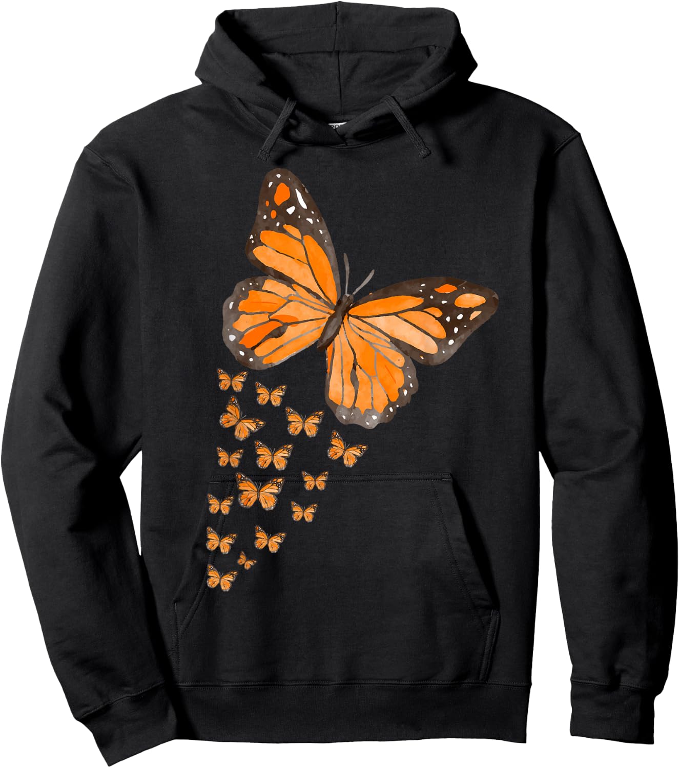 Monarch Butterfly Butterfly Lovers Hoodie - Hoodie | Black