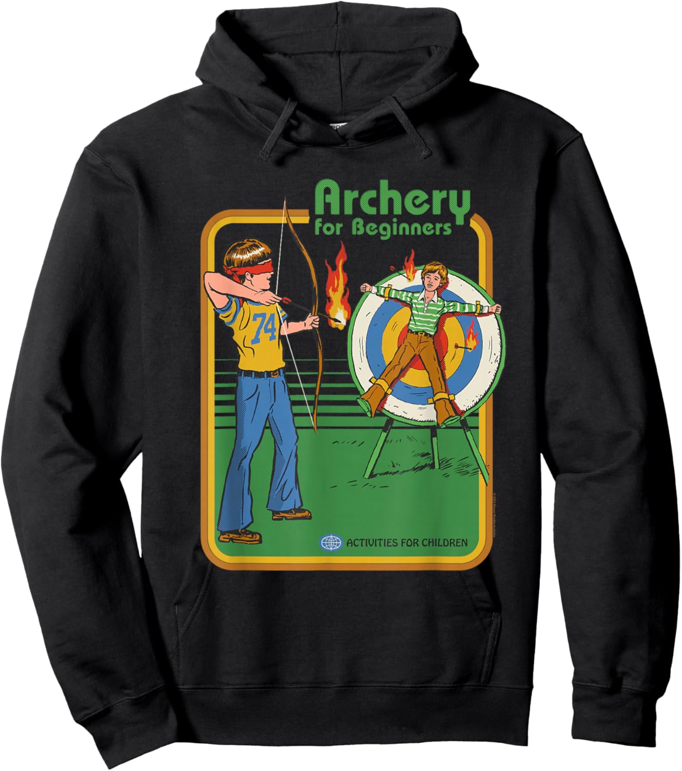 Steven Rhodes Archery for Beginners Retro Dark Humor Hoodie - Hoodie | Black