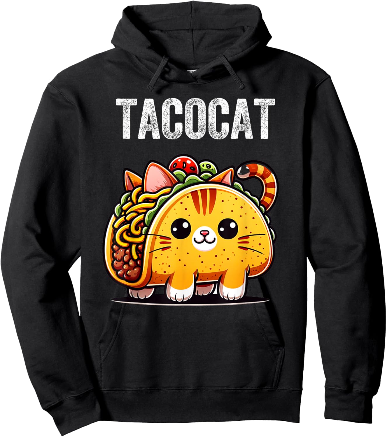 Tacocat Spelled Backwards is Taco Cat, Love Cat And Taco Hoodie - Hoodie | Black