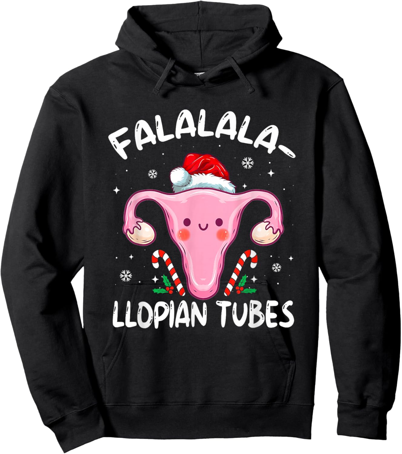 Doctor Nurse Obstetrics Christmas Falalala-llopian Tubes Hoodie - Hoodie | Black