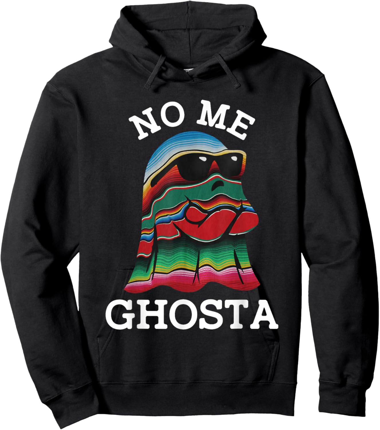 No Me Ghosta Funny Mexican Halloween Ghost Hoodie - Hoodie | Black