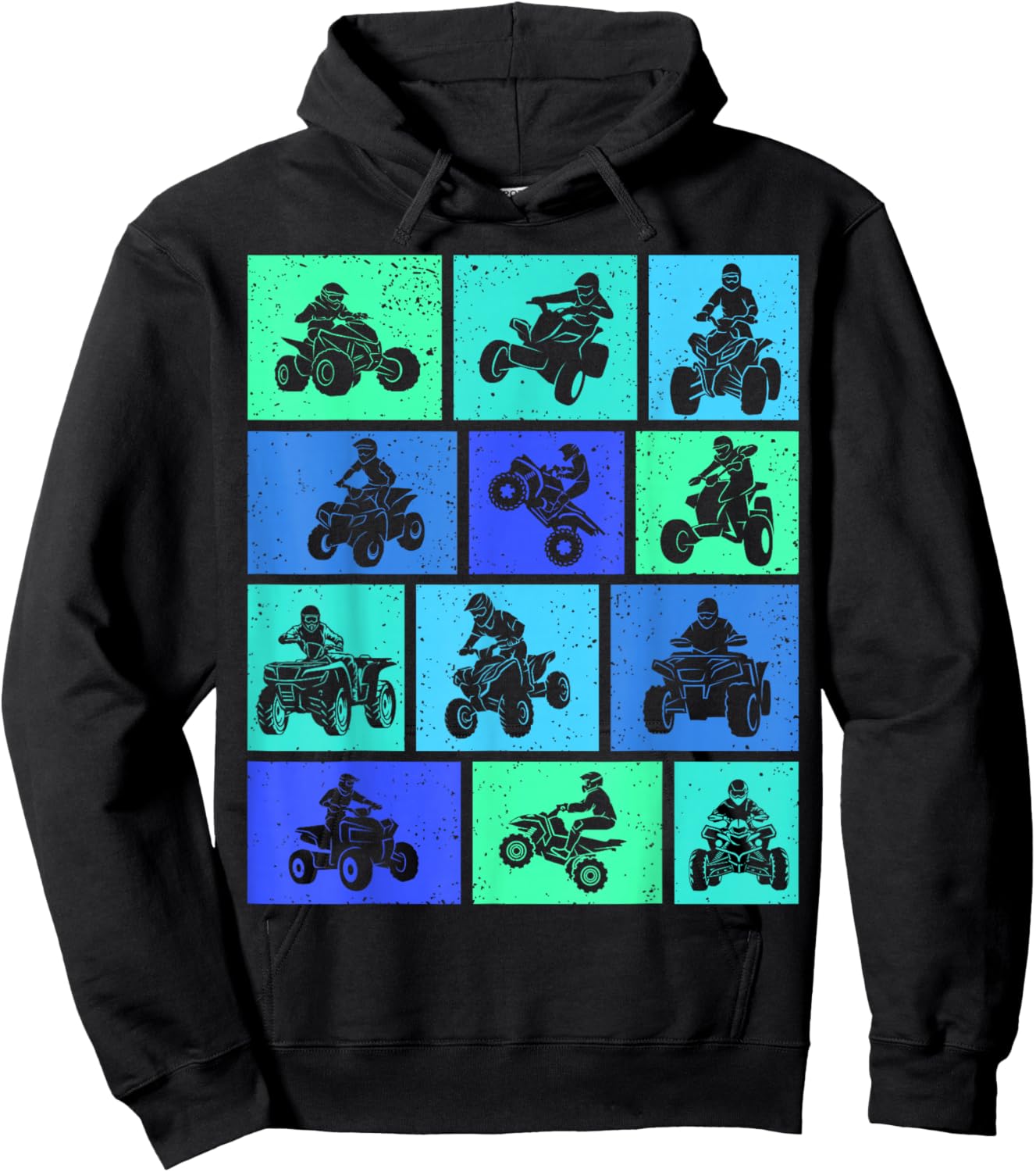 4 Wheeler ATV Kids Boys Men Quad Hoodie - Hoodie | Black