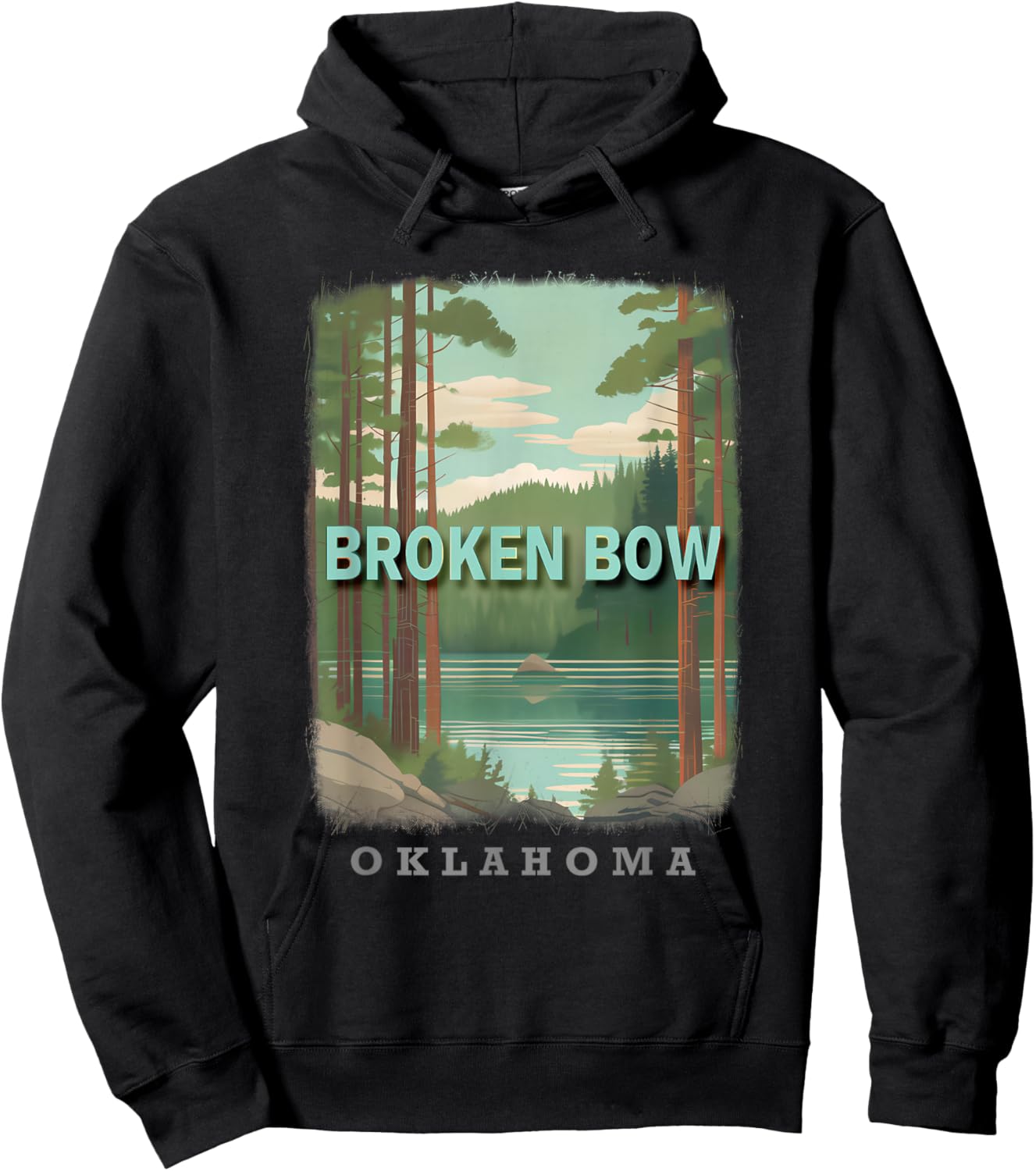 Broken Bow Oklahoma OK Nature's Oasis SD071 Hoodie - Hoodie | Black