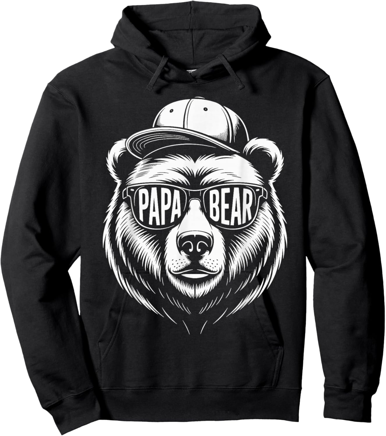 Baby Ankündigung Schlafshirt Werdender Bär Papa Vatertag Hoodie - Hoodie | Black