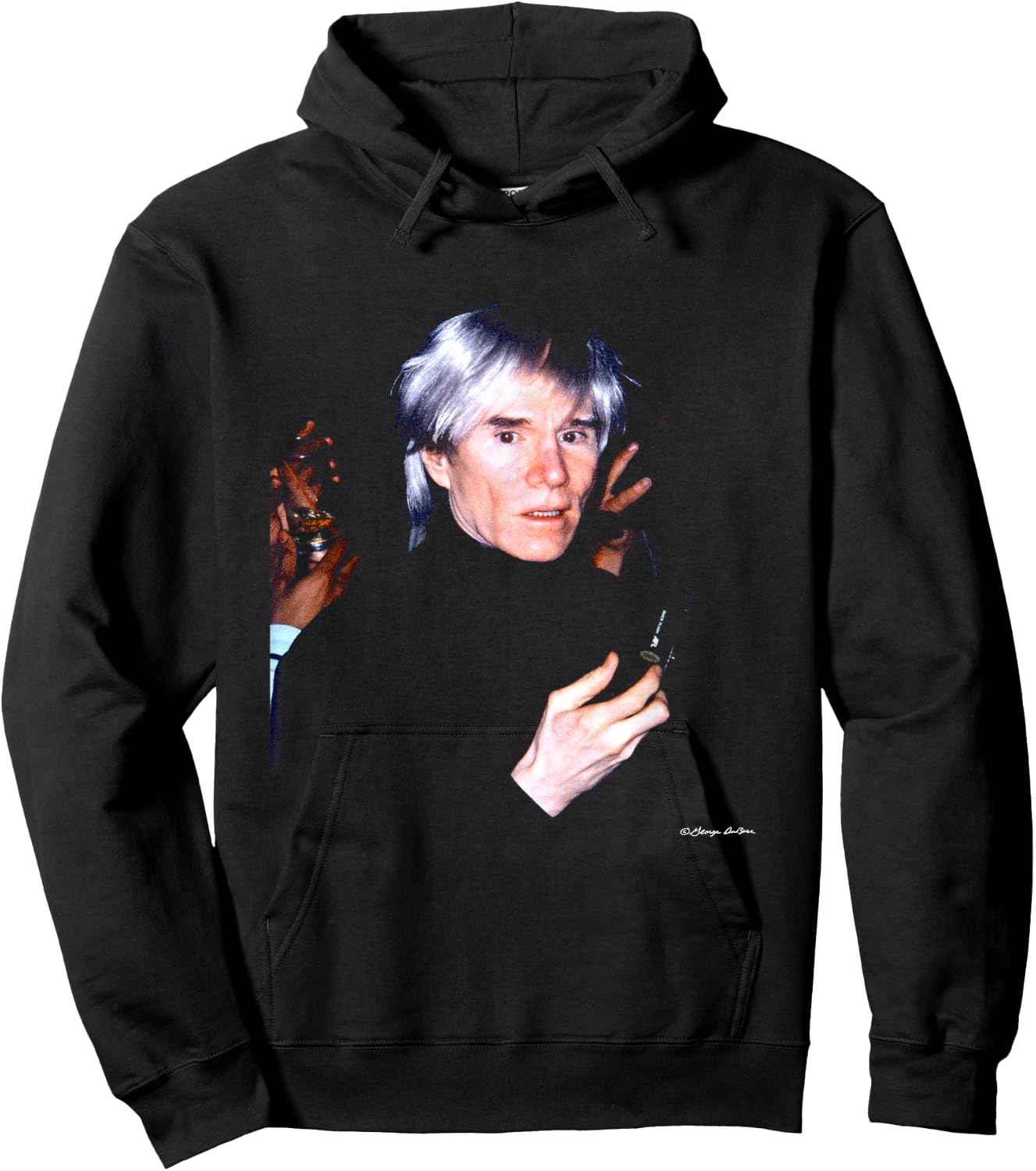 Andy Warhol Artist & Director At Studio 54 By George DuBose Hoodie - Hoodie | Black