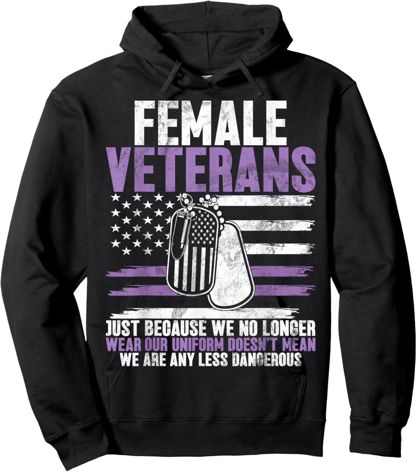 Female Veteran Veteran's Day Women Veteran Soldier Patriotic Hoodie - Hoodie | Black