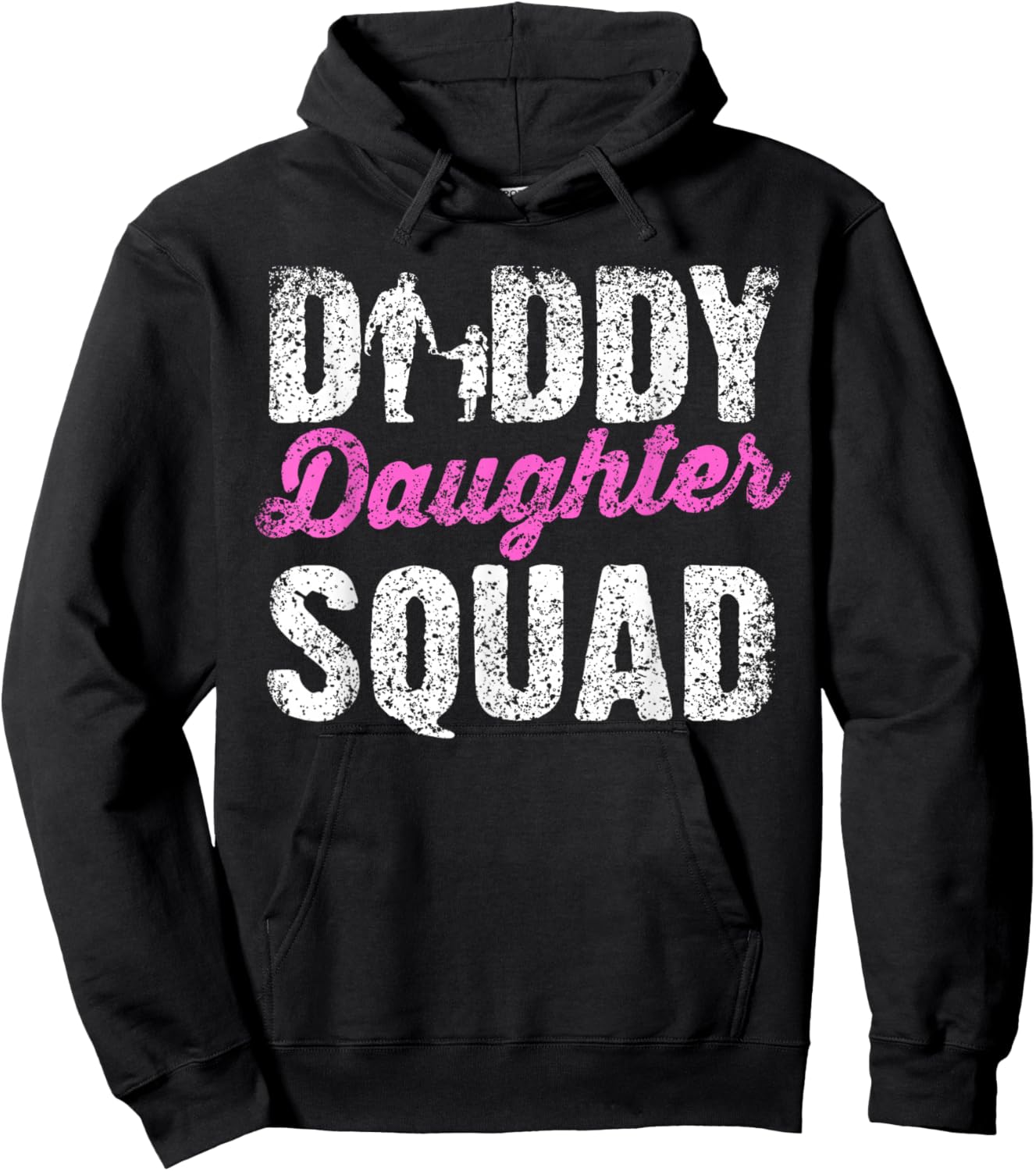 Daddy Daughter Squad Daughters Dad Matching Father Daughter Hoodie - Hoodie | Black