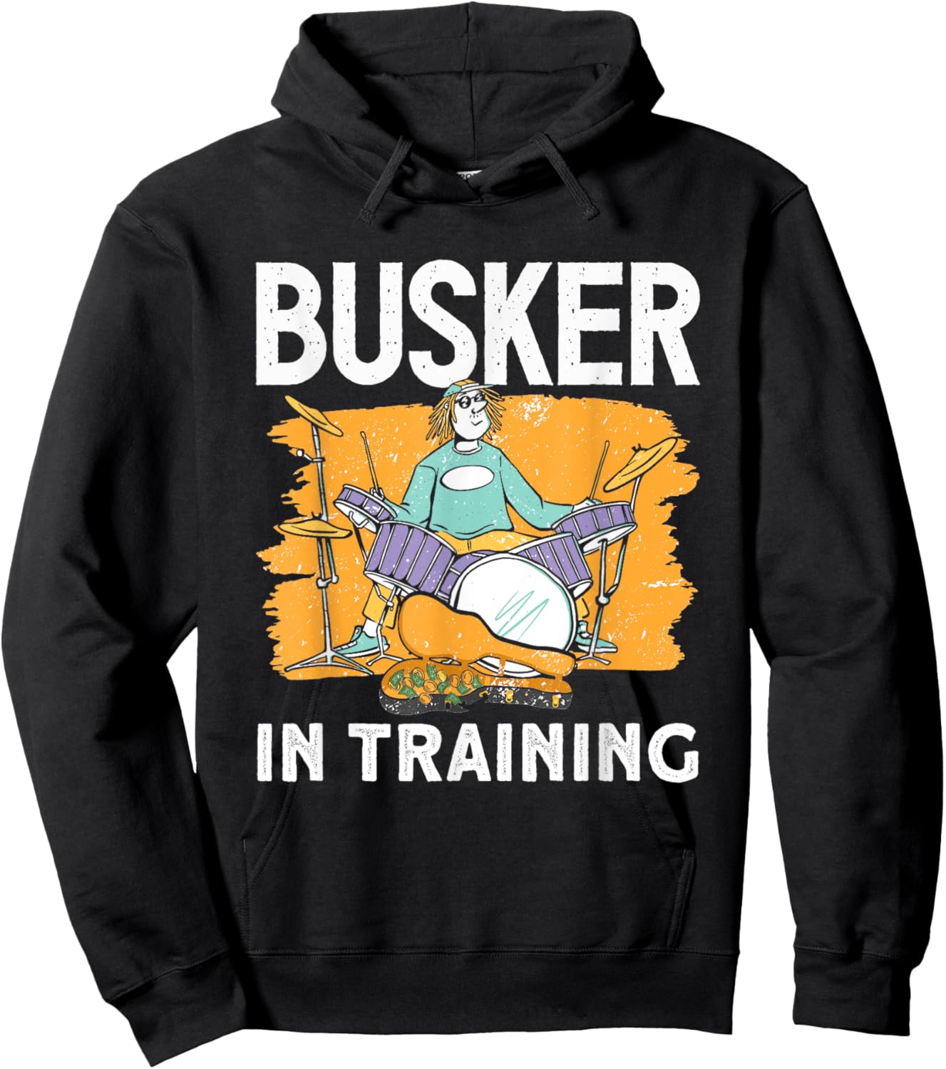 Busker training Banjo Busker Busking Hoodie - Hoodie | Black