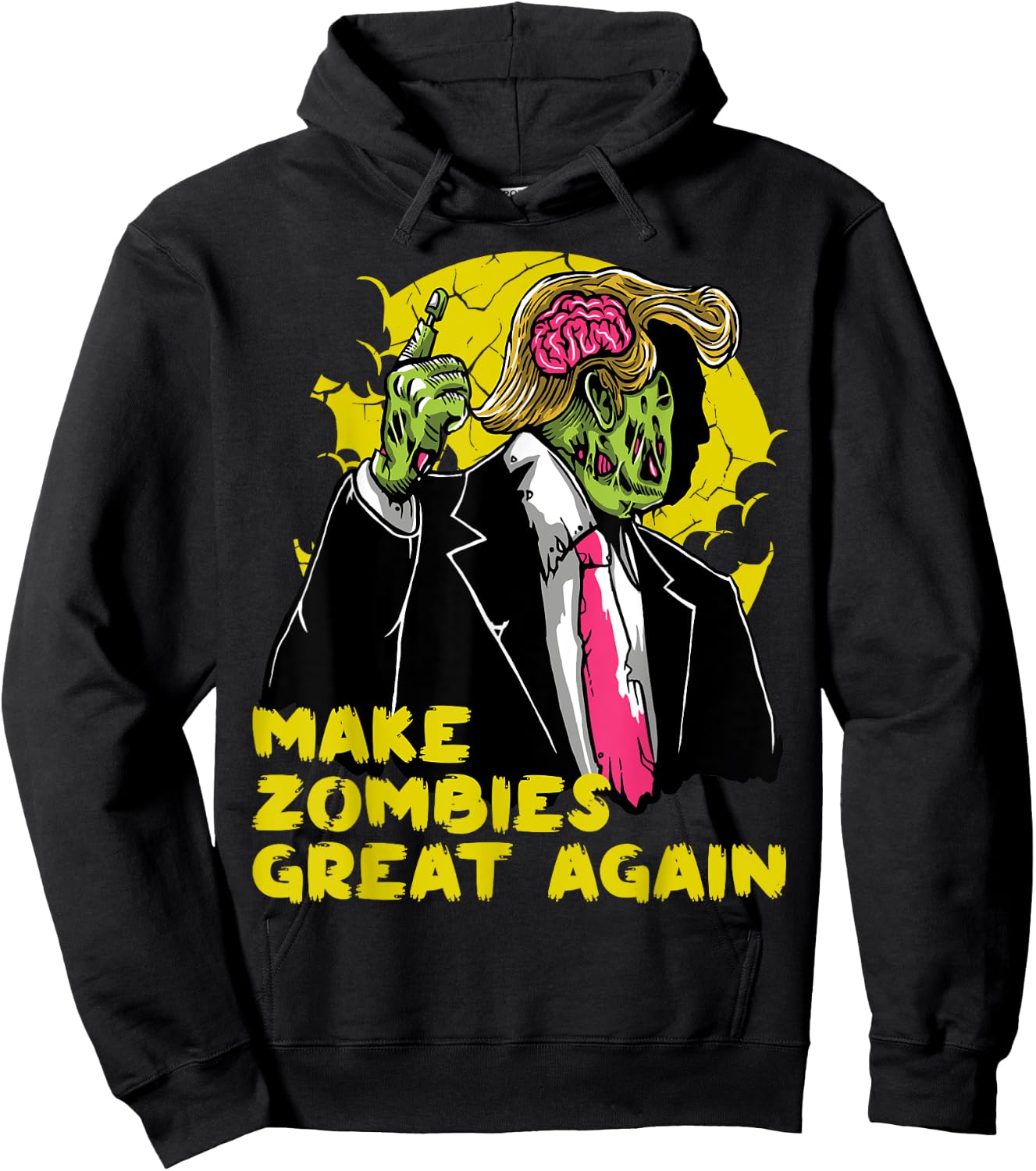 Make Zombies Great Again Funny Trump Zombie Costume Shirt Hoodie - Hoodie | Black