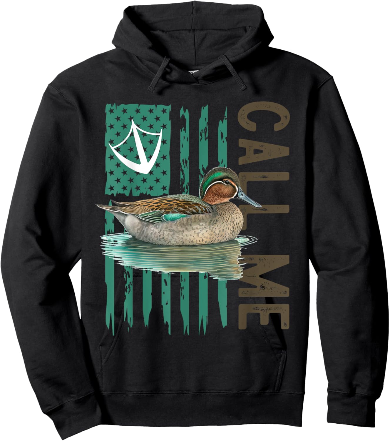 Call Me Teal Duck Hunter Hunting Season Cute Duck Hunting Hoodie - Hoodie | Black