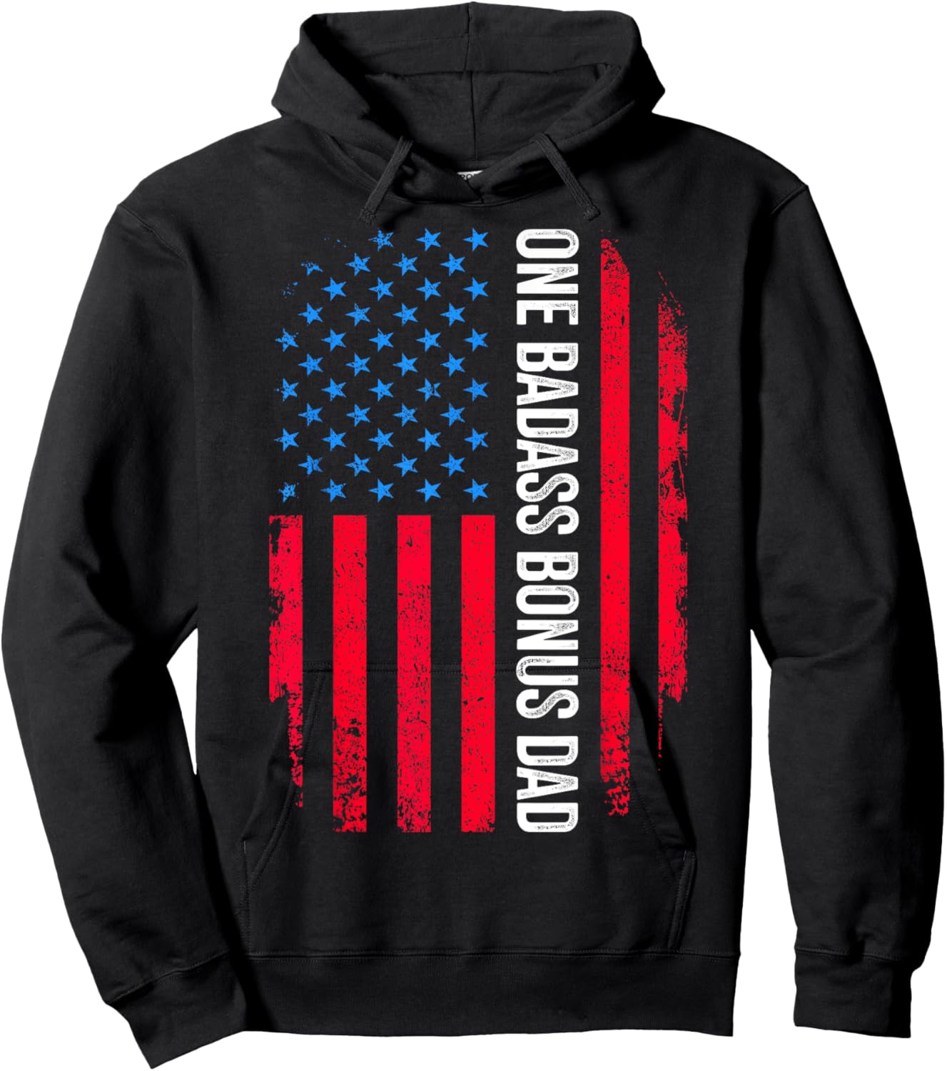 Badass bonus dad stepdad fathers day stepson stepdaughter Hoodie - Hoodie | Black