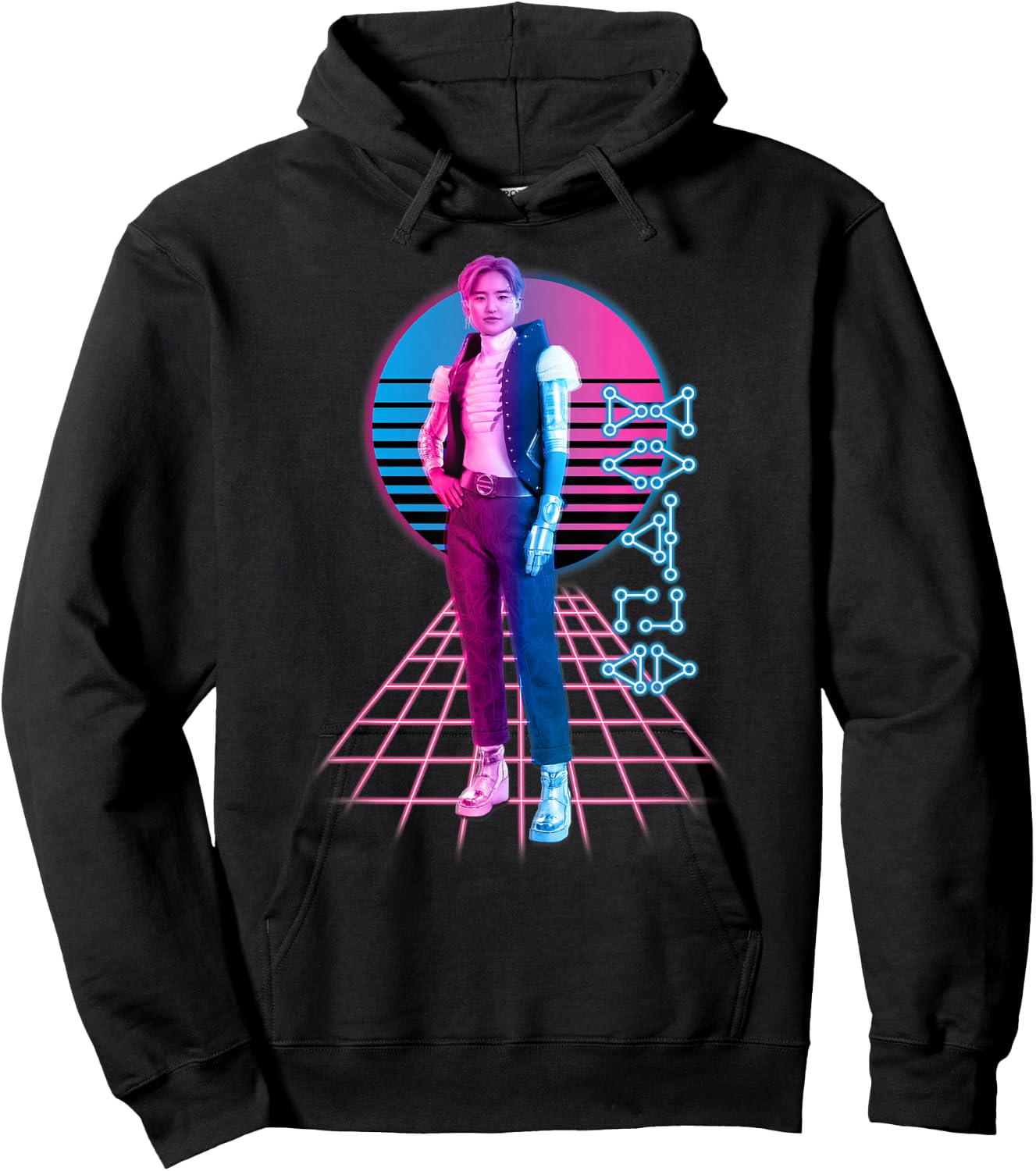 Disney Zombies 3 A-Spen Neon Standing Pose Hoodie - Hoodie | Black