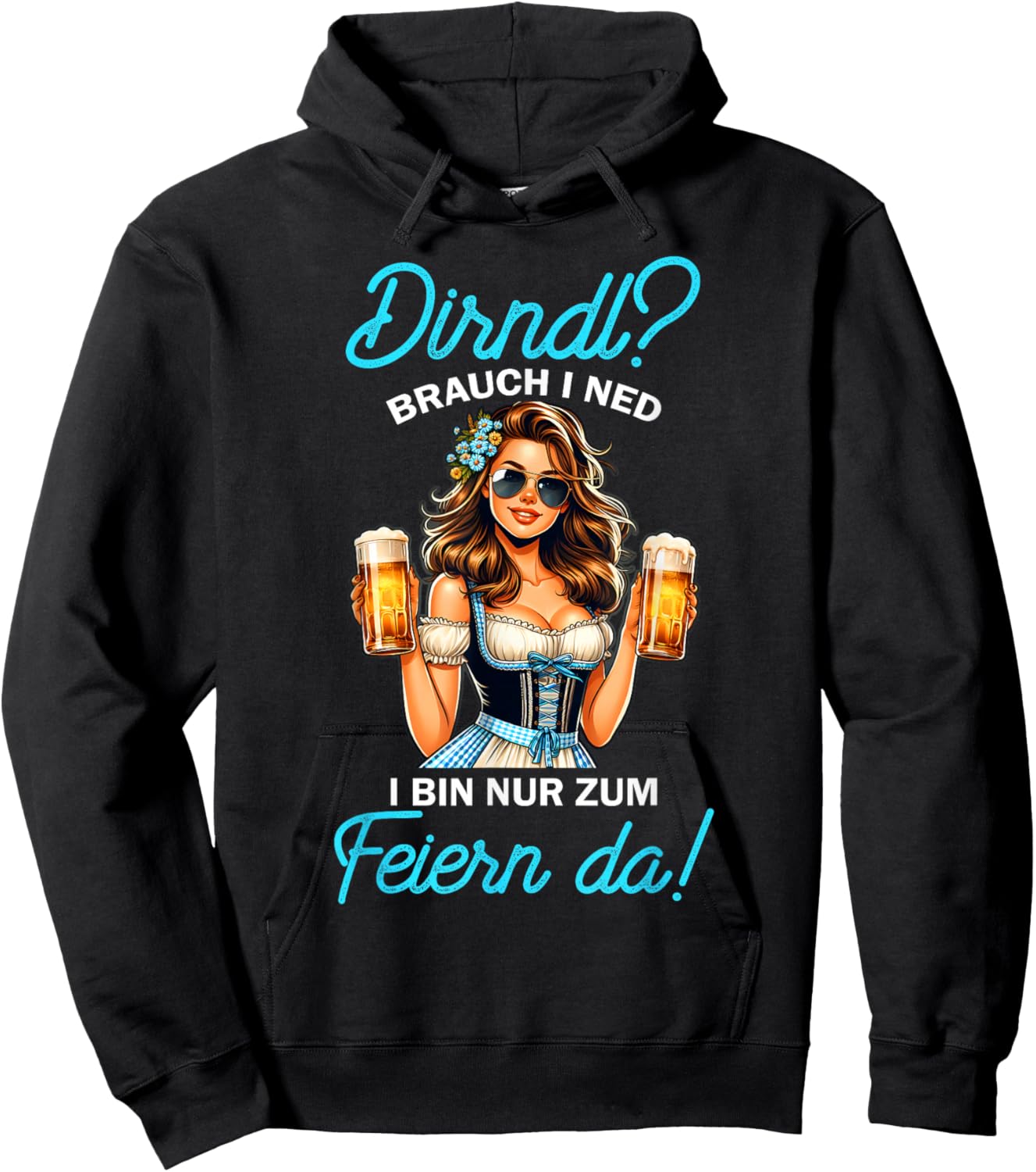 Damen Trachtendirndl für Oktoberfest Hoodie - Hoodie | Black