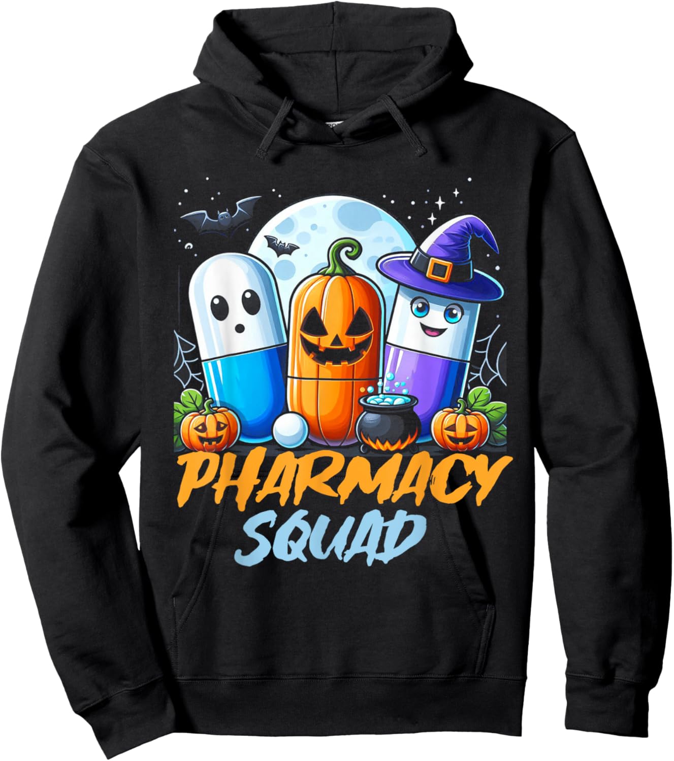 Funny Pills Pharmacy Pharmacist Squad Halloween Costume Hoodie - Hoodie | Black