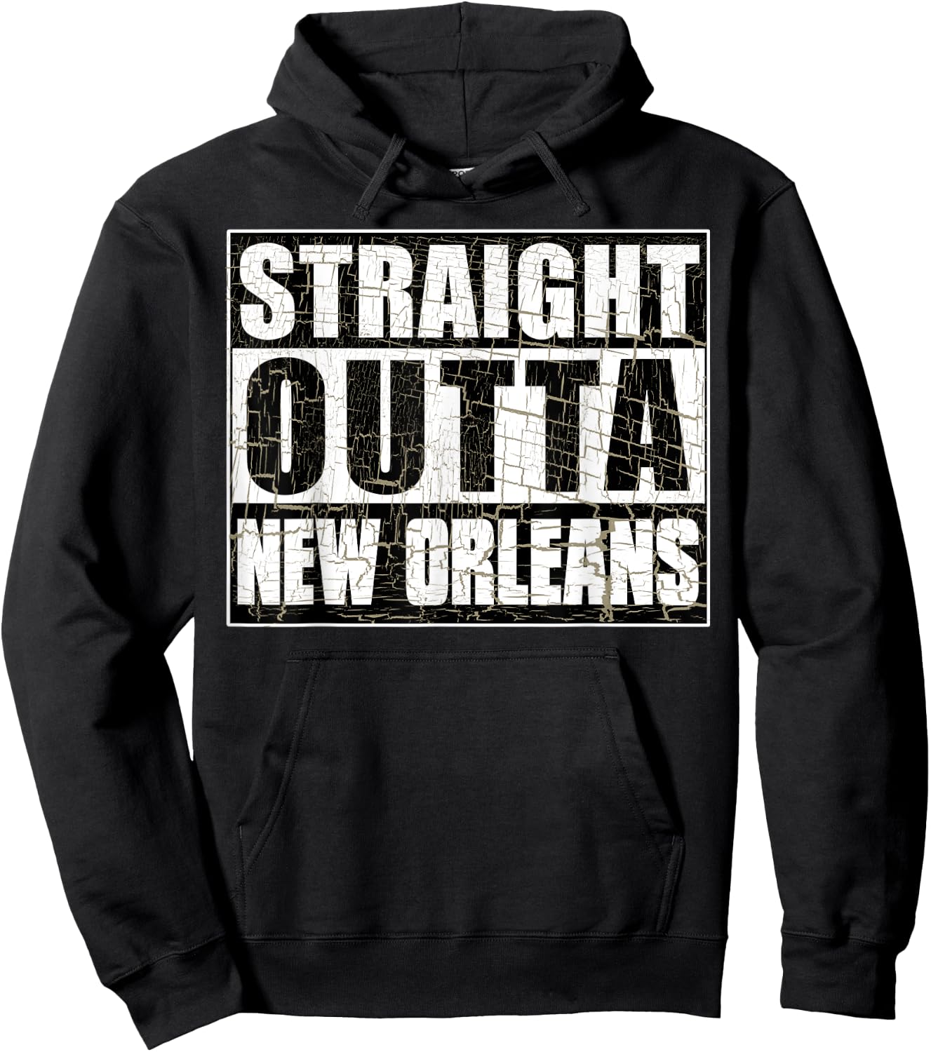 Vintage New Orleans Straight Outta New Orleans Hometown Hoodie - Hoodie | Black