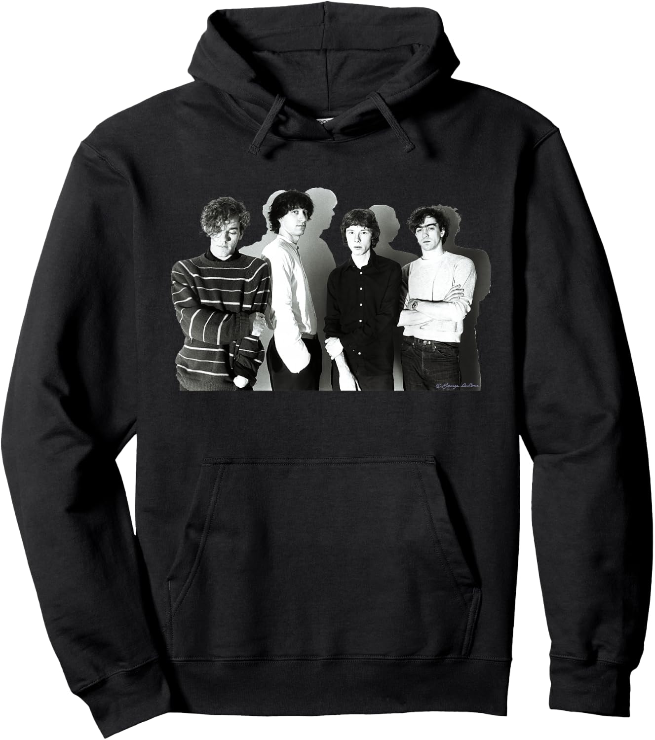 REM Early Band Photo By George DuBose Hoodie - Hoodie | Black
