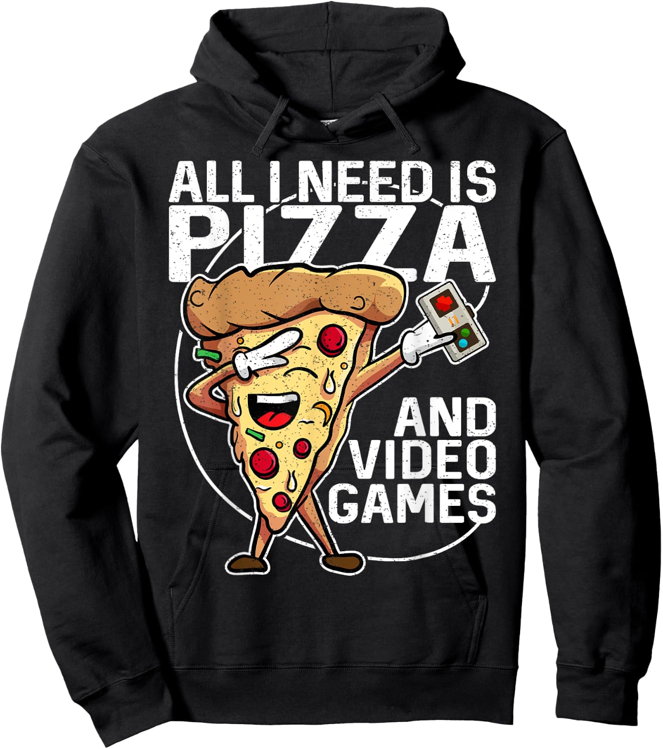 All I Need Is Pizza And Video Games Hoodie - Hoodie | Black