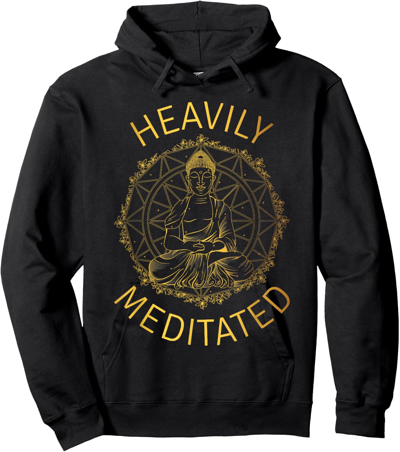 Heavily Meditated Yoga Meditation Spiritual Warrior Buddhist Hoodie - Hoodie | Black