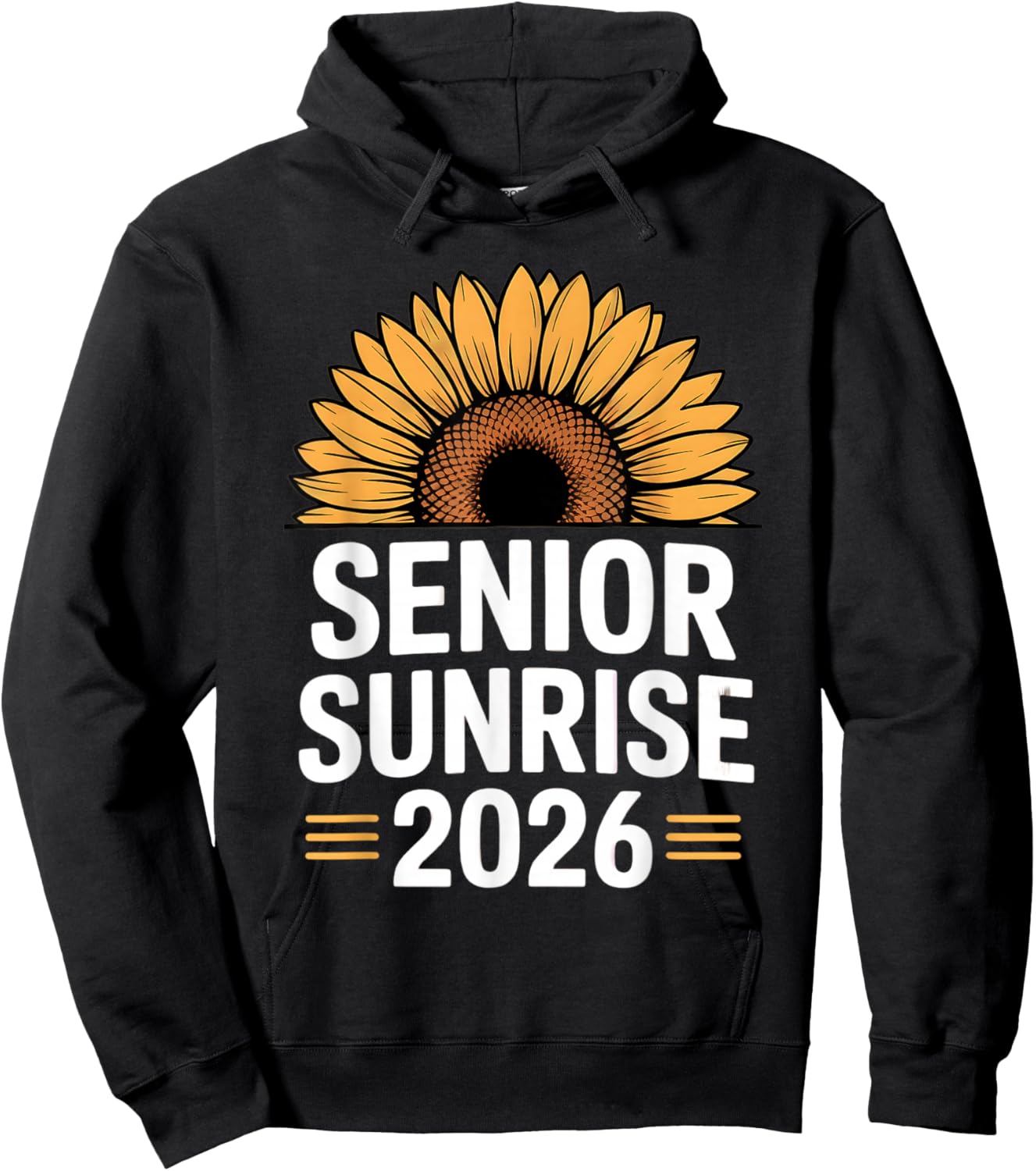 Senior Sunrise 2026 Sunflower Graduation Senior Pride Hoodie - Hoodie | Black