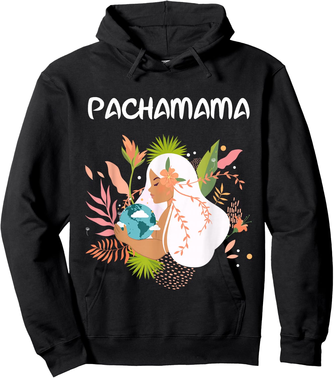 La Pachamama, Mother Nature, Latino, Environmentalist Hoodie - Hoodie | Black