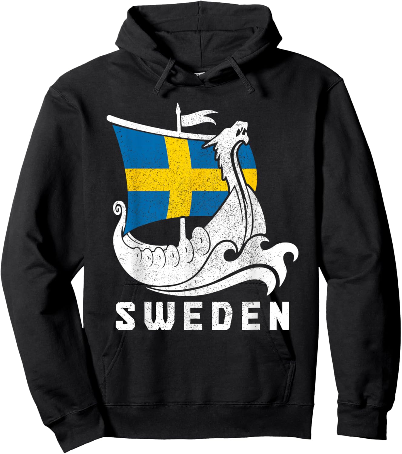 Sweden Viking Sverige Swedish Flag Pride Heritage Hoodie - Hoodie | Black