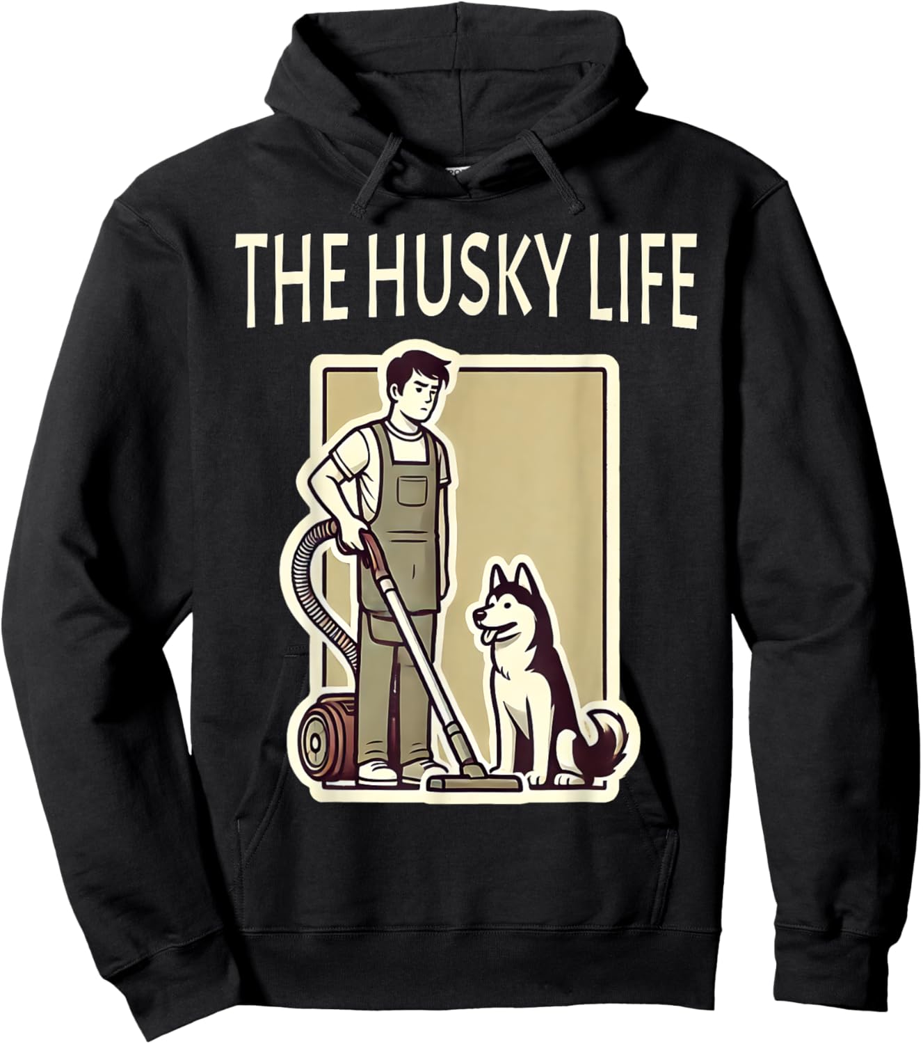 Funny Siberian Husky Life Shedding Husky Hoodie - Hoodie | Black