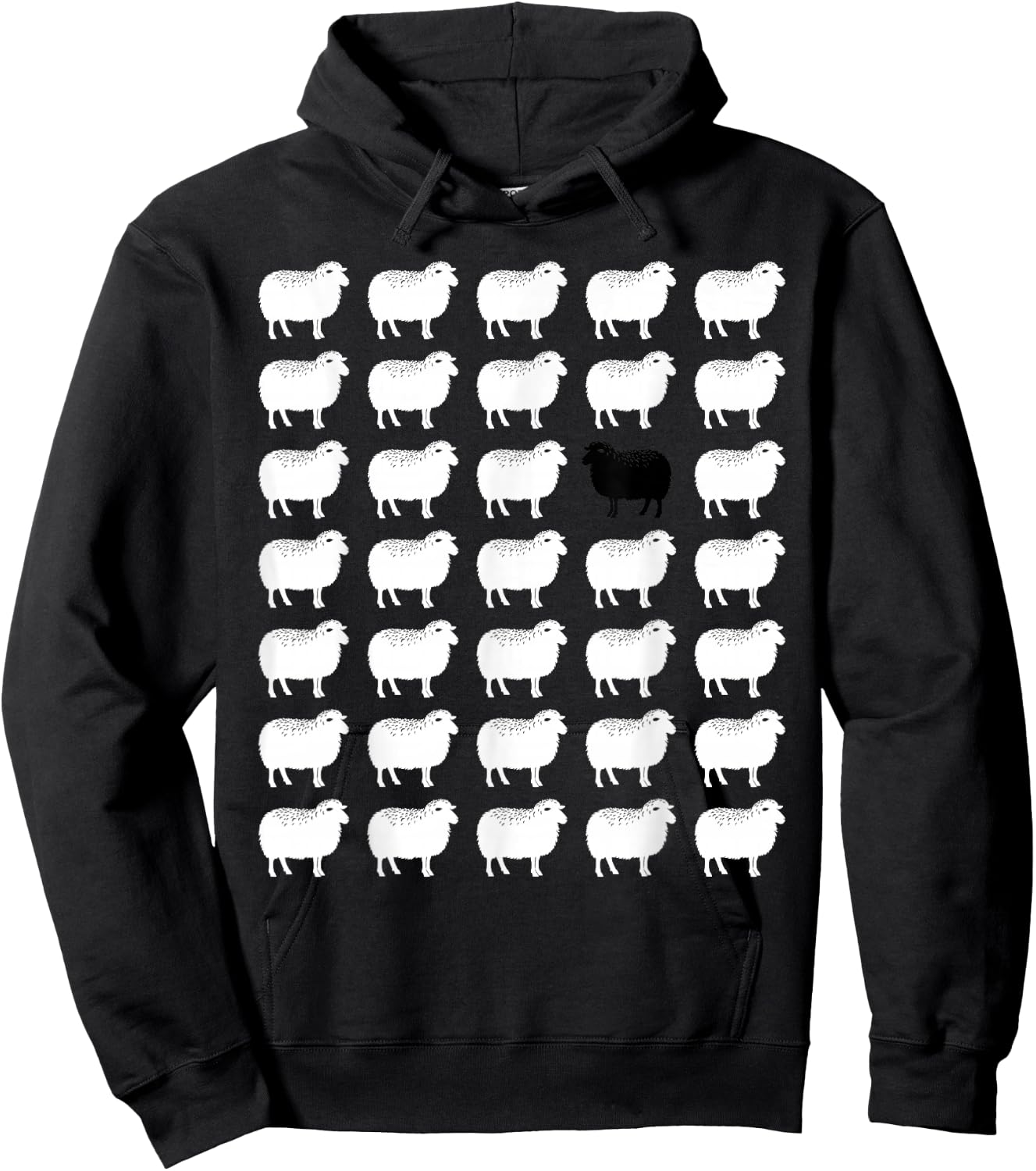 Memorabilia Sheep That Is Black and White other Sheep Hoodie - Hoodie | Black