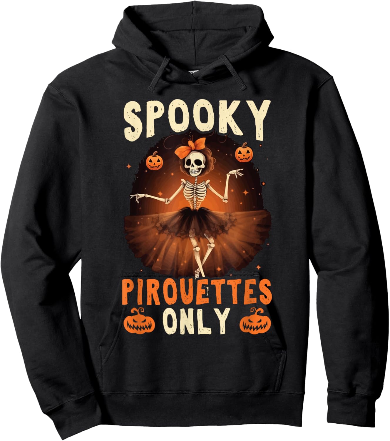 Halloween Ballerina Scary Trick Or Treat Spooky Ballet Hoodie - Hoodie | Black