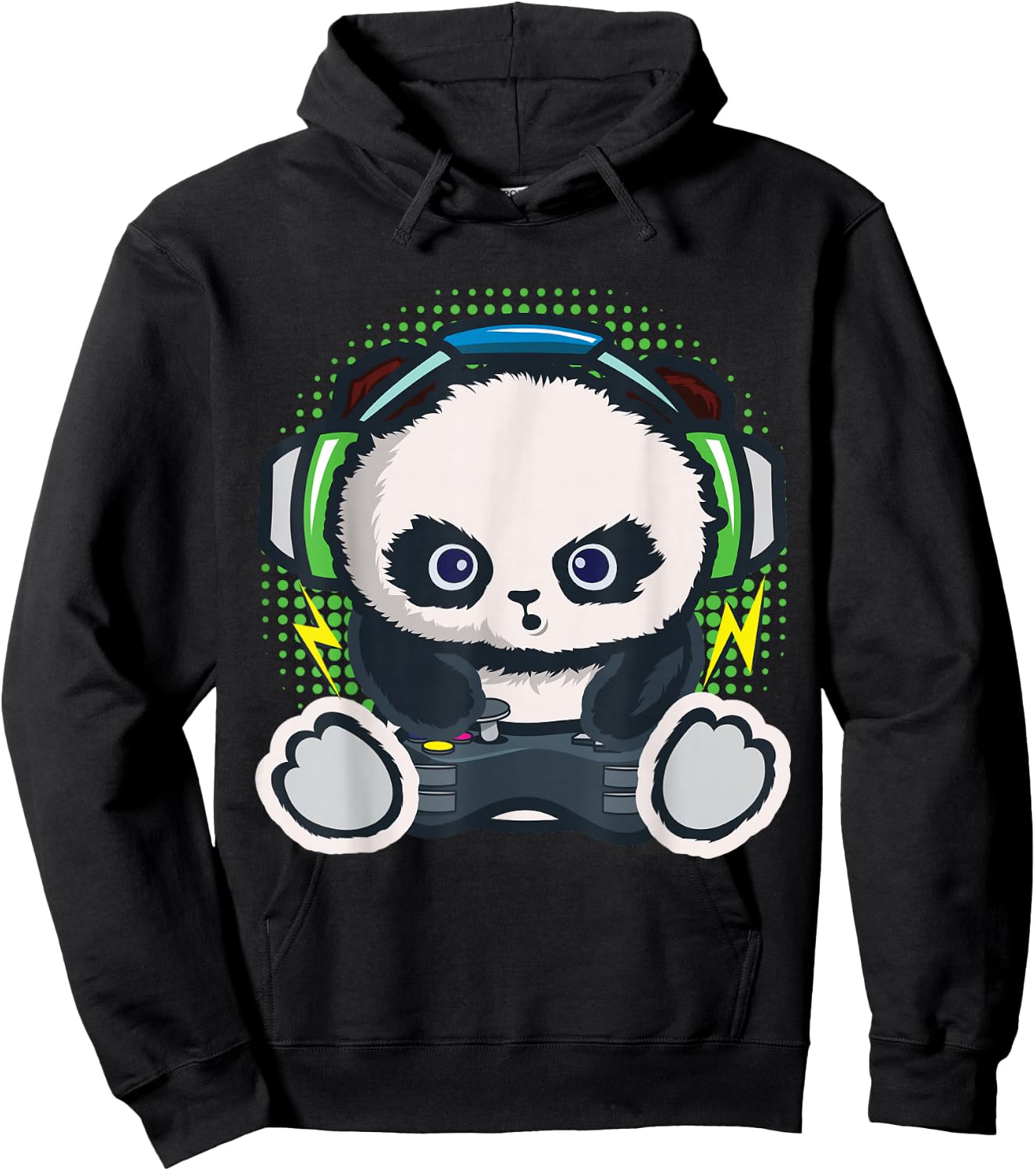 Gamer Shirt Boys Children Gaming Gift Panda Gamer Hoodie - Hoodie | Black