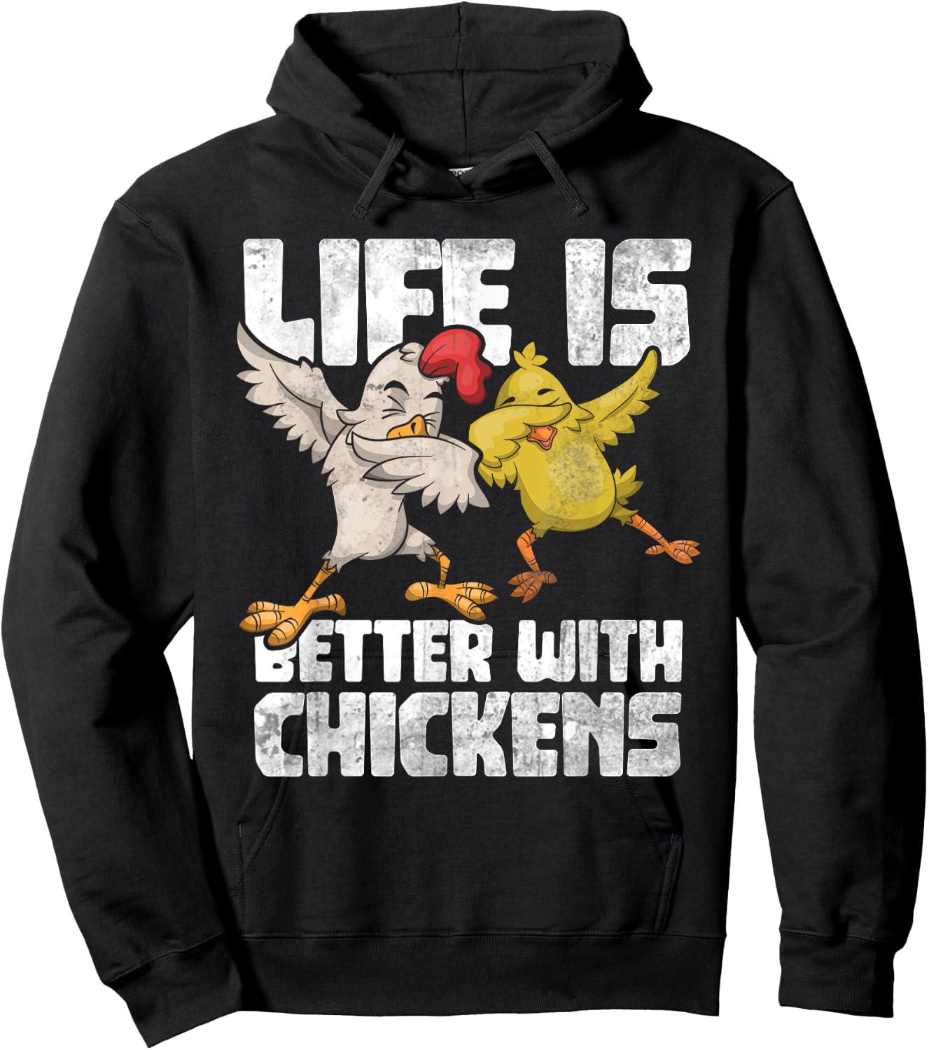 Funny Animal Farmer Kids Dabbing Rooster Dab Hen Chicken Hoodie - Hoodie | Black