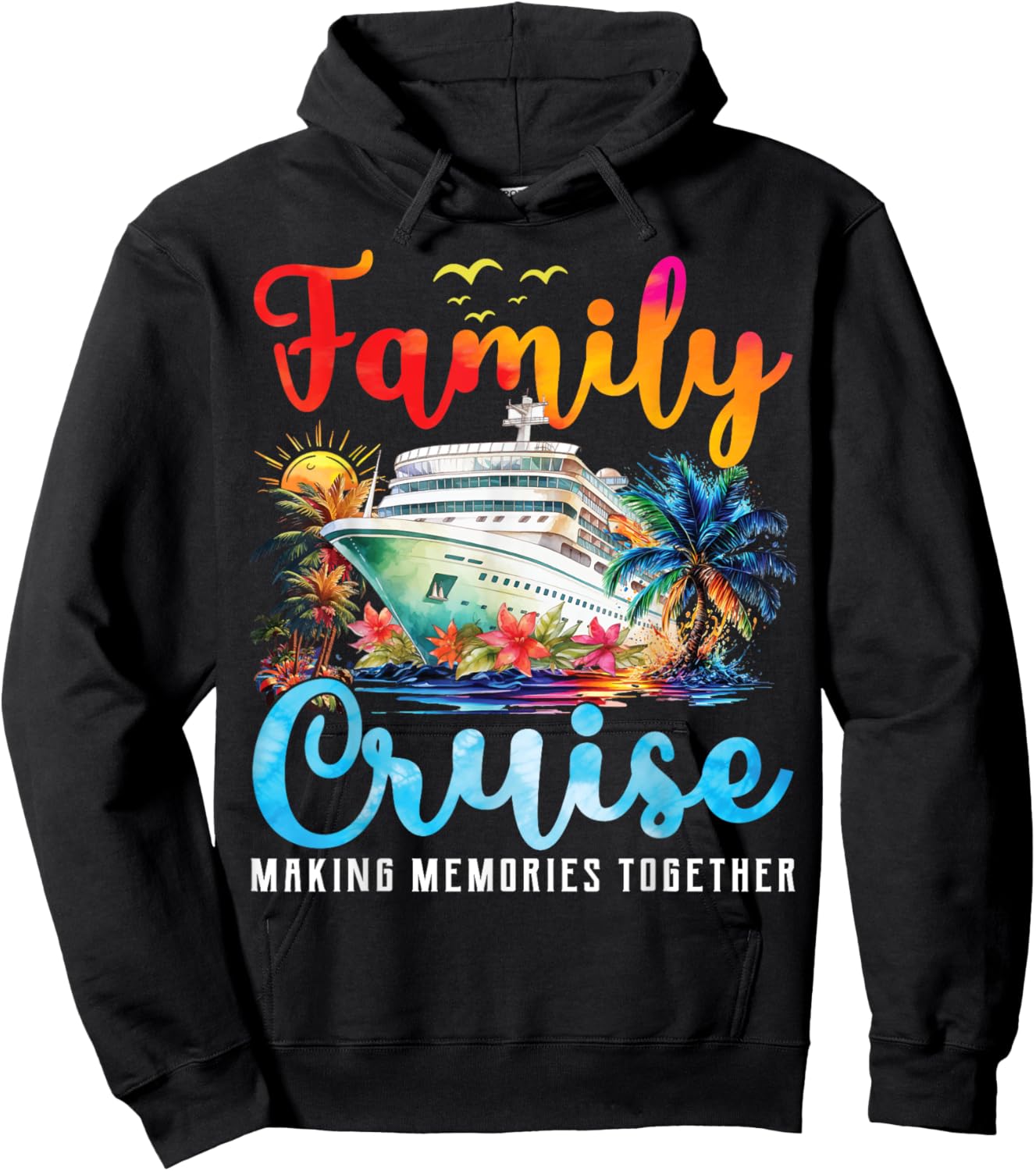 Family Cruise 2025 Family Matching Cruise Vacation Party Hoodie - Hoodie | Black