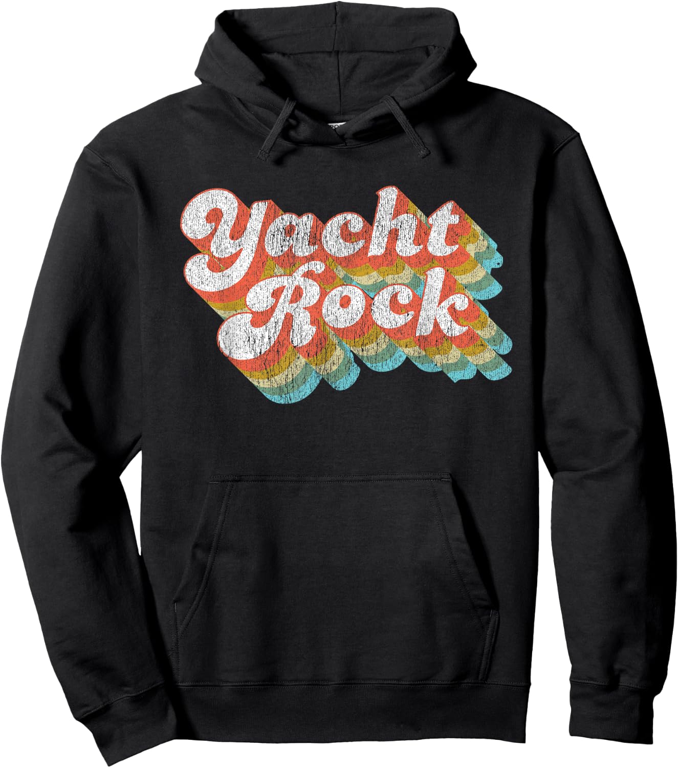 Vintage Fade Yacht Rock Party Boat Drinking Hoodie - Hoodie | Black