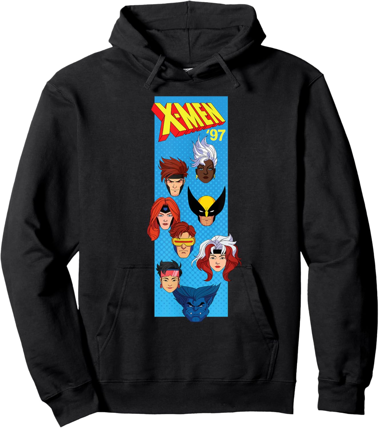 Marvel Studios X-Men '97 Animated Series Vertical Box Team Hoodie - Hoodie | Black