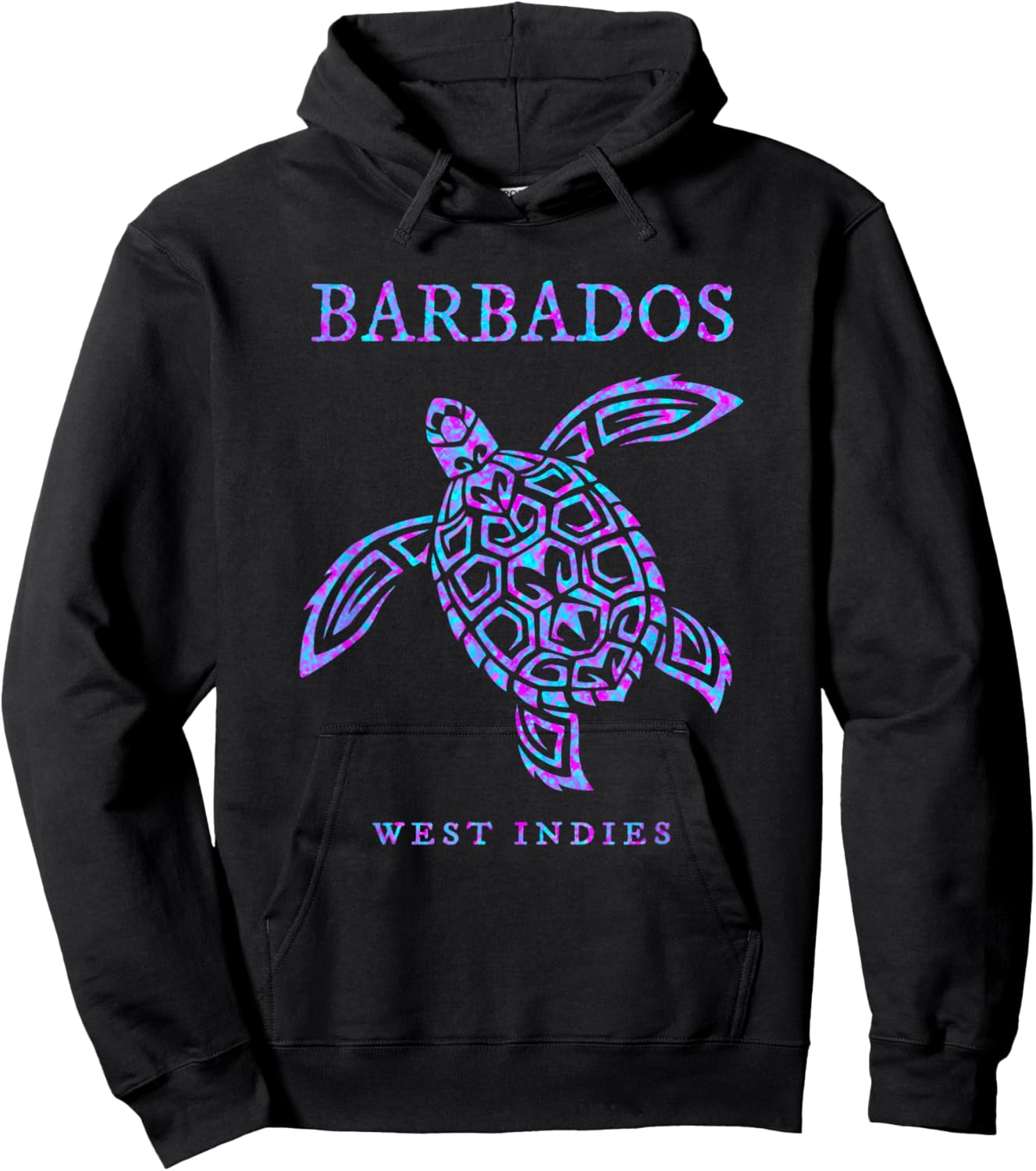 Barbados Sea Turtle Beach Vacation Souvenir Hoodie - Hoodie | Black