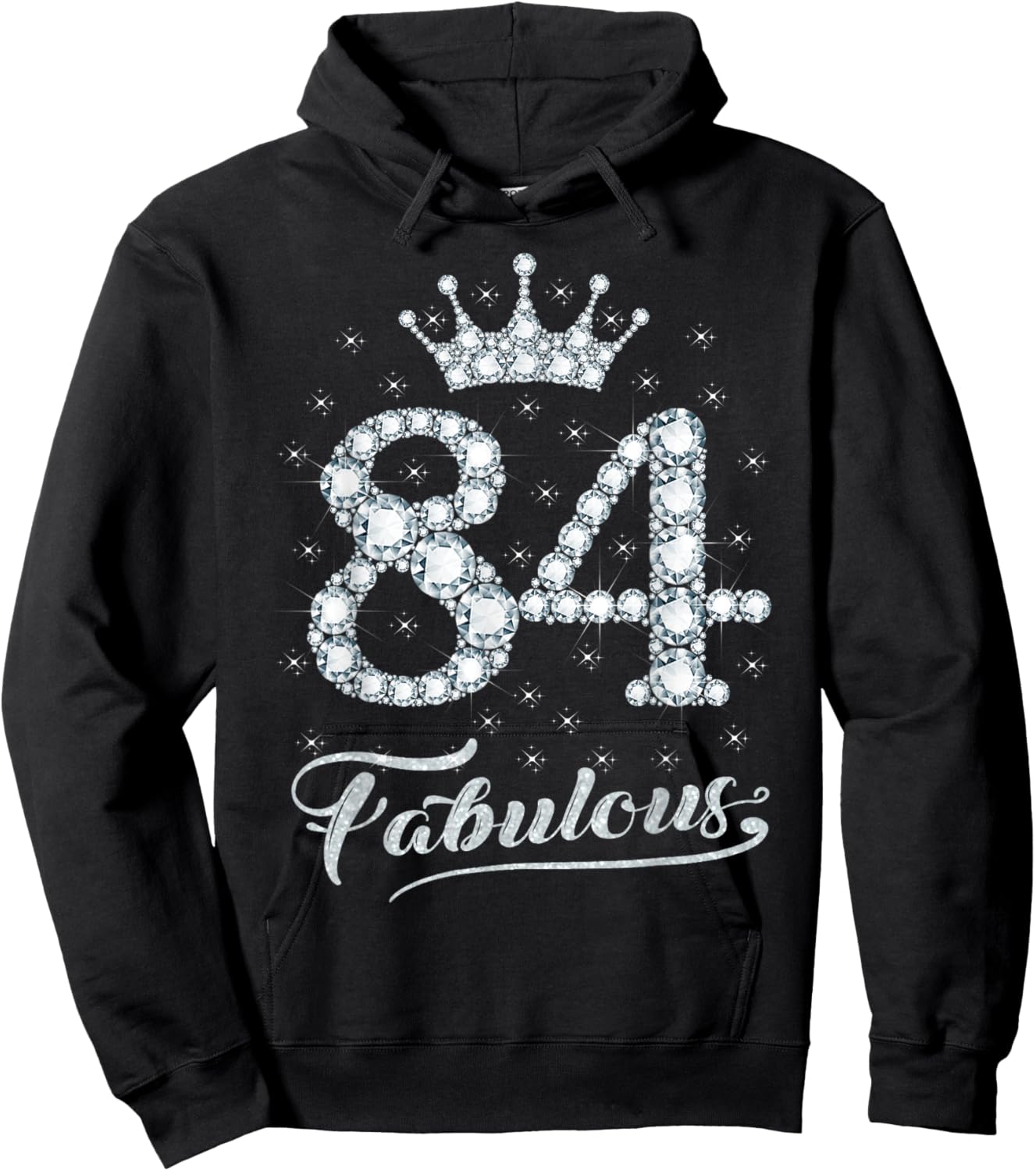 84 Fabulous 84 Years Old Happy 84th Birthday Girl Women Hoodie - Hoodie | Black